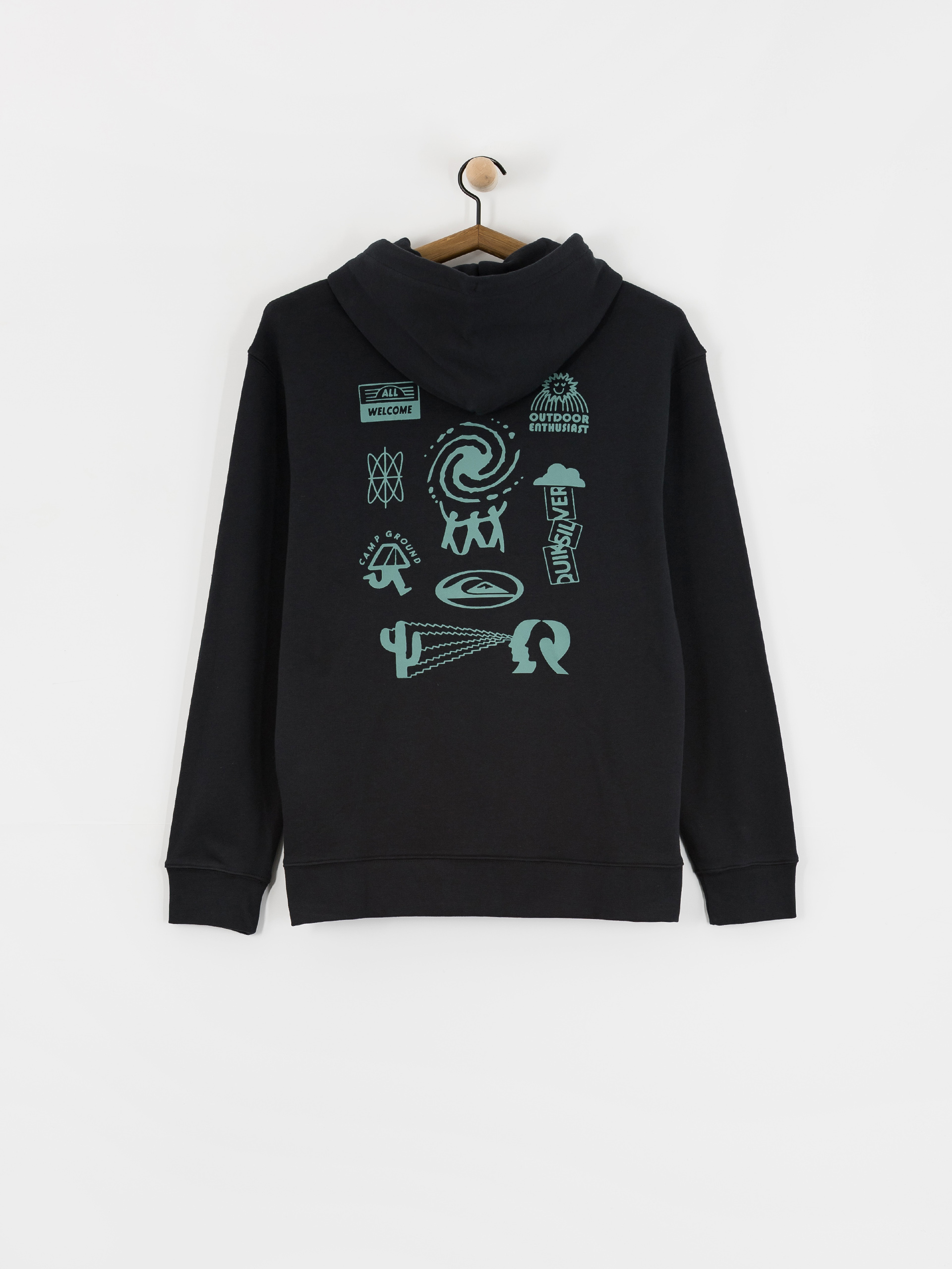 Bluza z kapturem Quiksilver Salt Water Graphic HD (black)