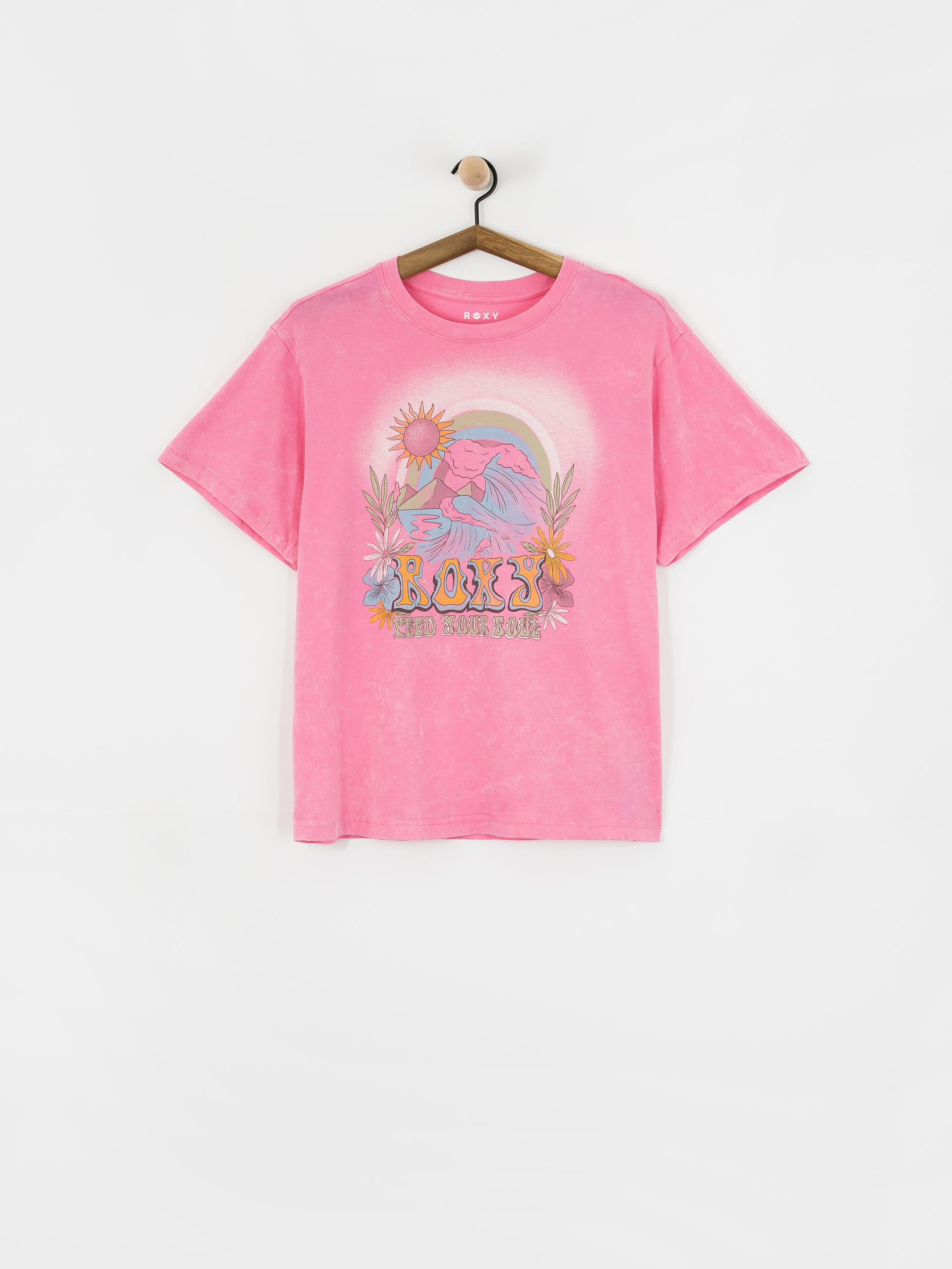 T-shirt Roxy Sunnyoversize Optic Wash Wmn (pink cosmos)
