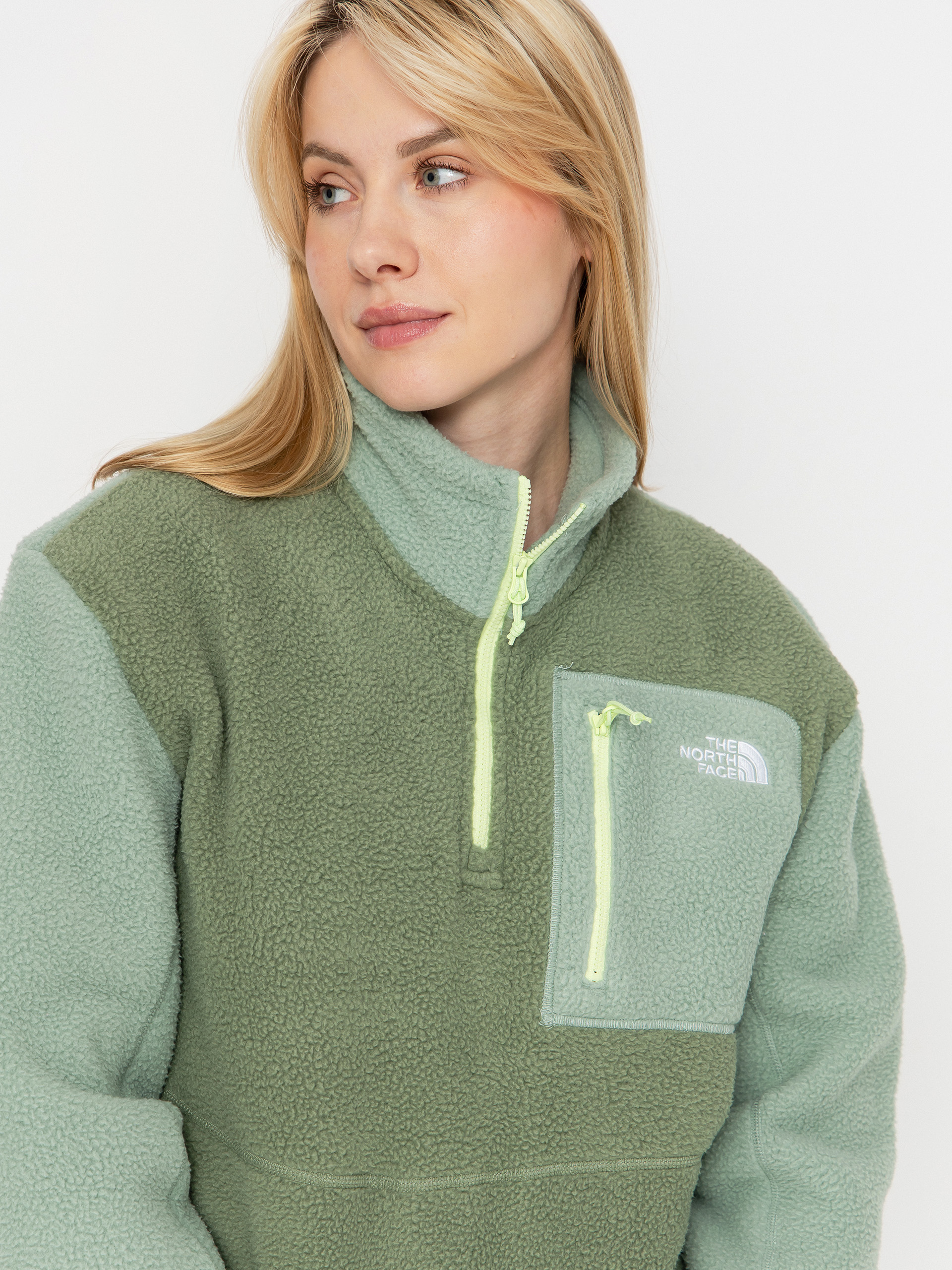 Męski Polar The North Face Yumiori 1/4 Zip (bark mist/slate moss/as)