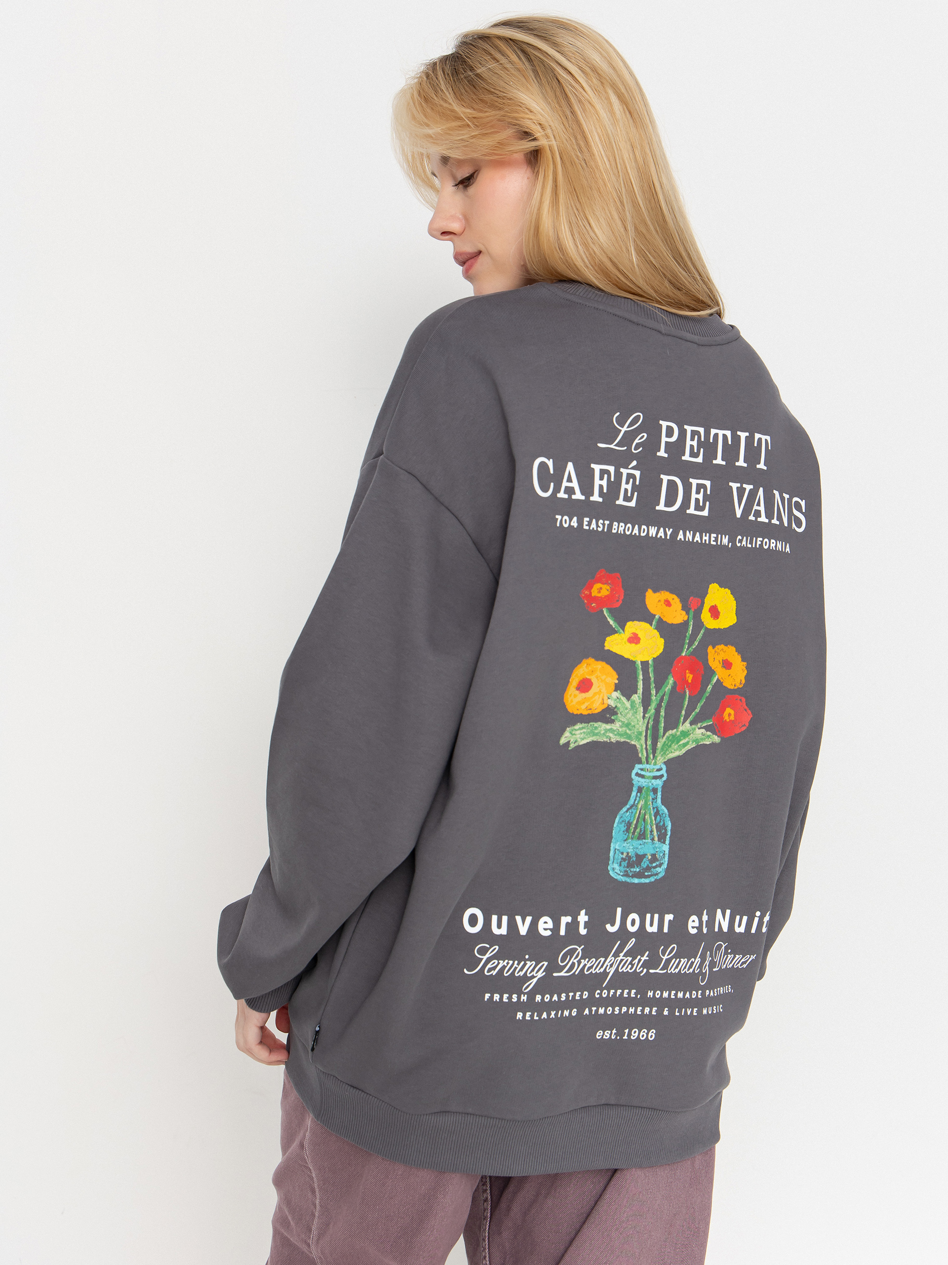 Bluza z kapturem Vans Cafe Vans Os HD Wmn