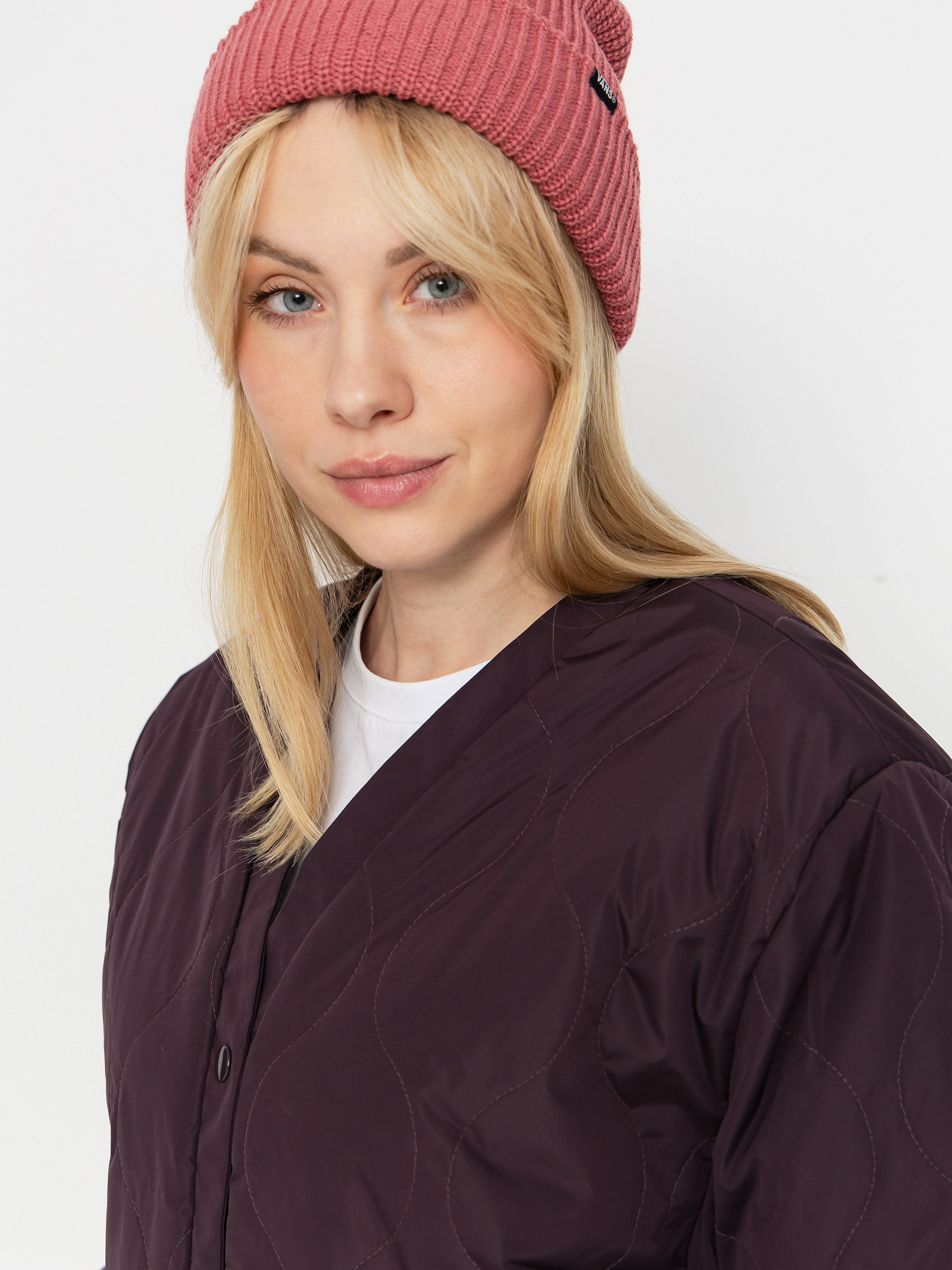 Płaszcz Vans Suffolk Cheetah Check Pile Coat Wmn (dark port)