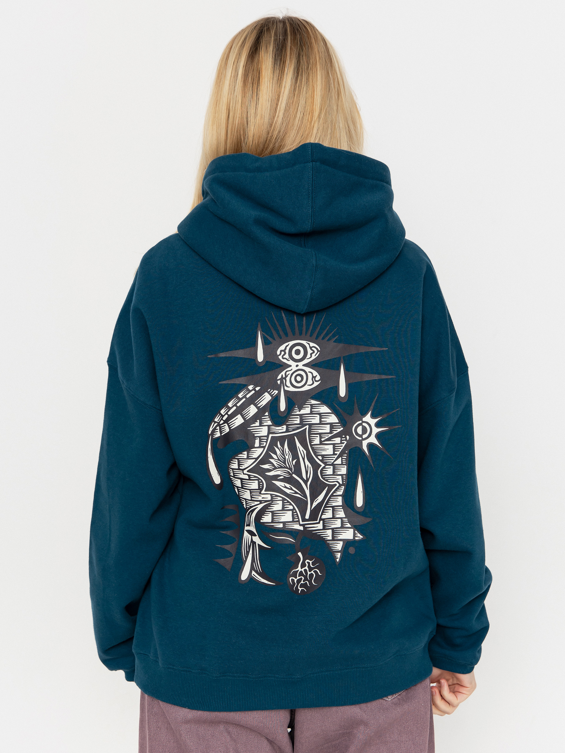 Bluza z kapturem Volcom Fa Vaderetro HD Wmn (emerald green)