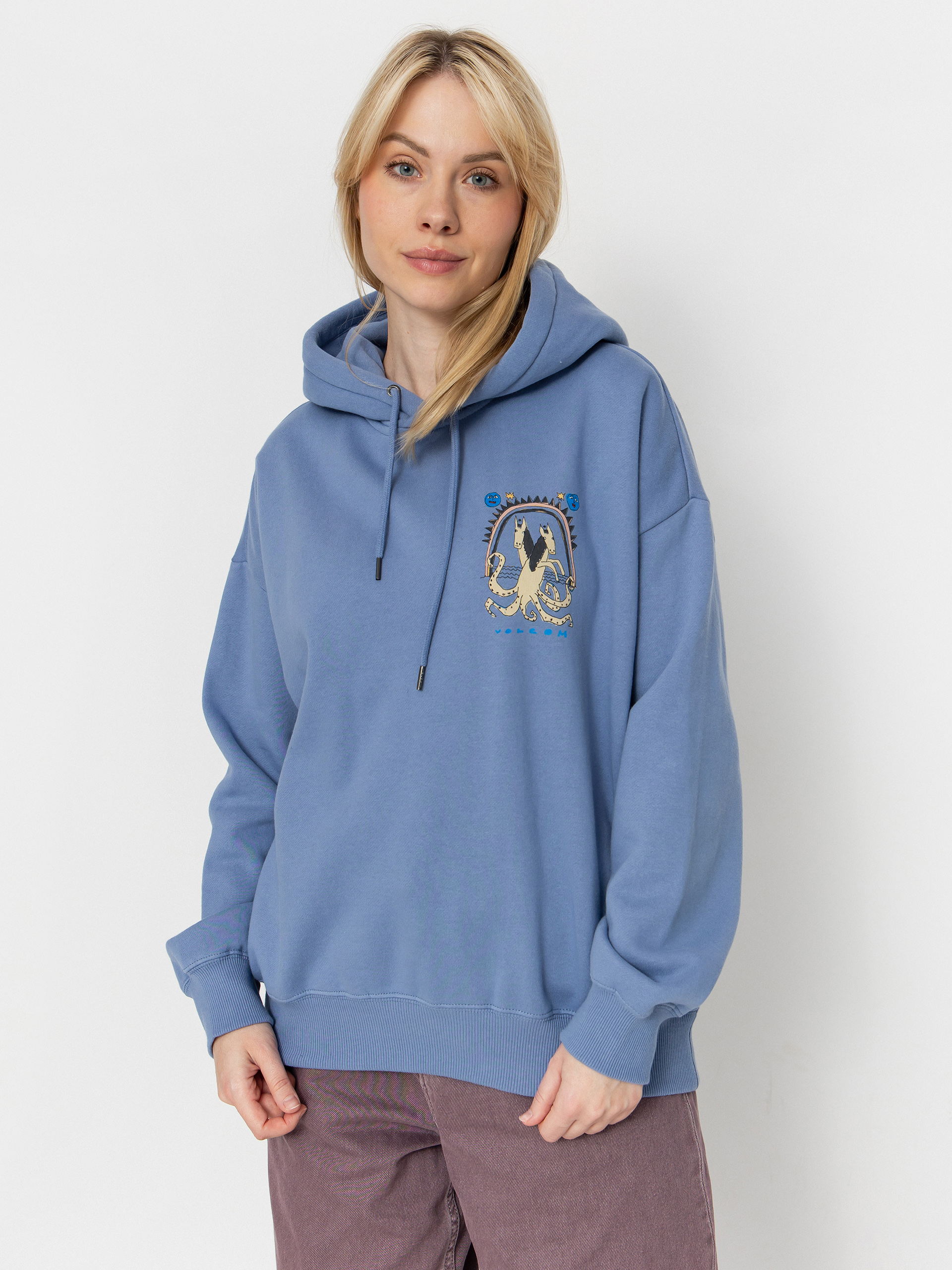 Bluza z kapturem Volcom Moove On HD Wmn (carolina blue)