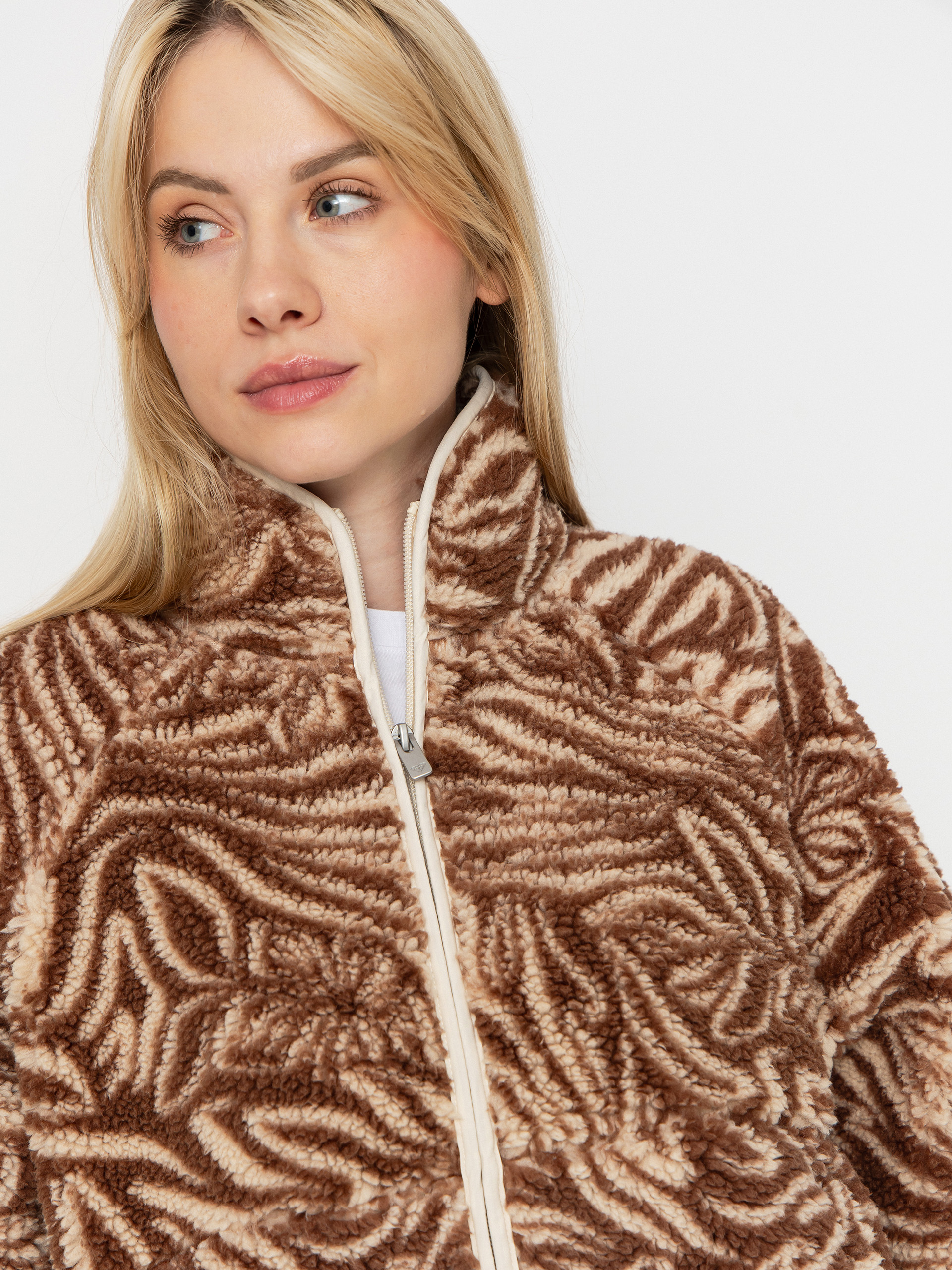 Damski Polar Roxy Blurry Cloud Print (parchment animal floral big)