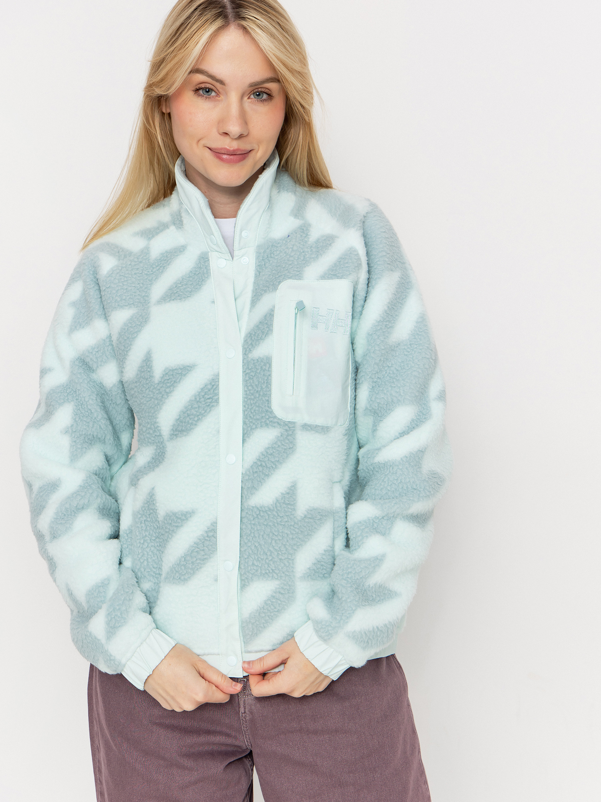 Polar Helly Hansen Imperial Printed Pile Snap Wmn (icicle houndstooth aop)