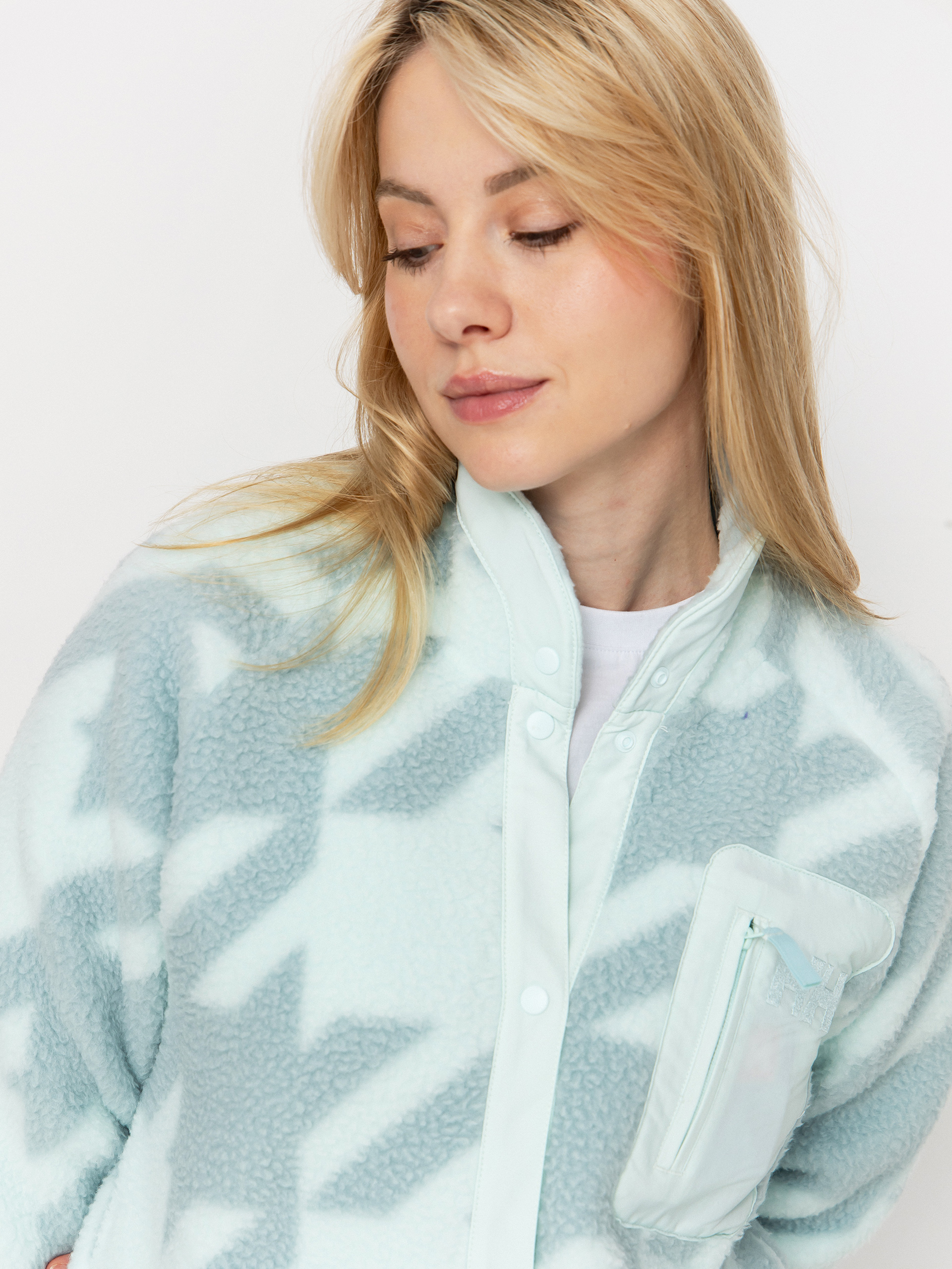 Damski Polar Helly Hansen Imperial Printed Pile Snap (icicle houndstooth aop)