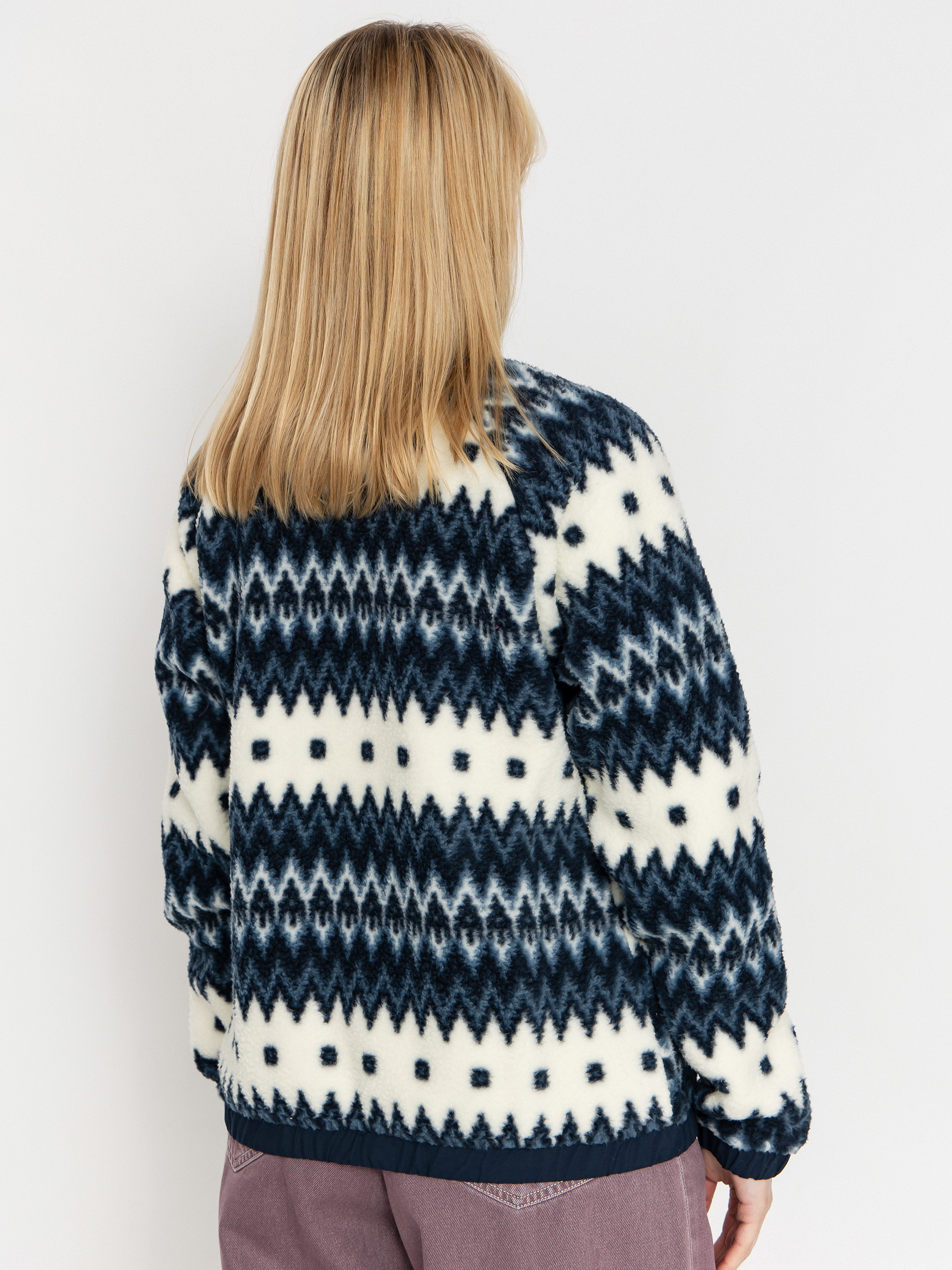 Damski Polar Helly Hansen Imperial Printed Pile Snap (navy nordic aop)