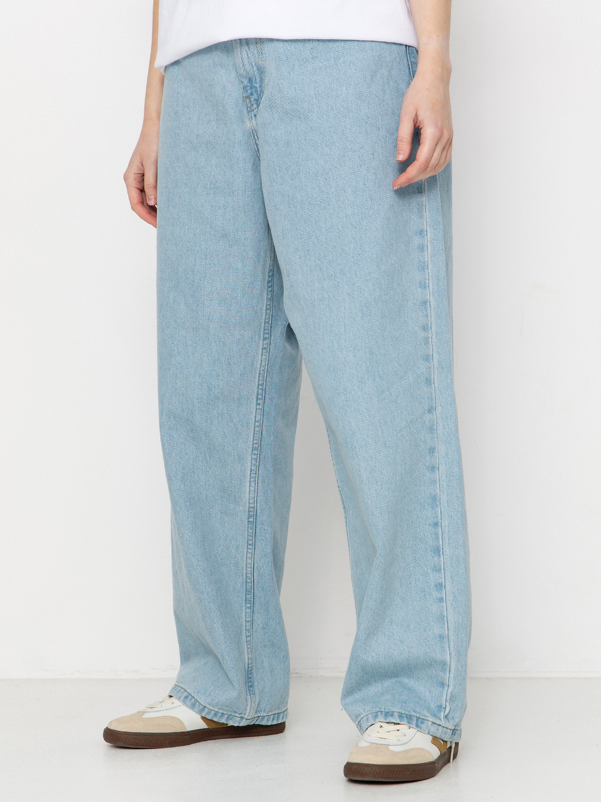 Spodnie Carhartt WIP Brandon Wmn (blue/heavy stone bleached)