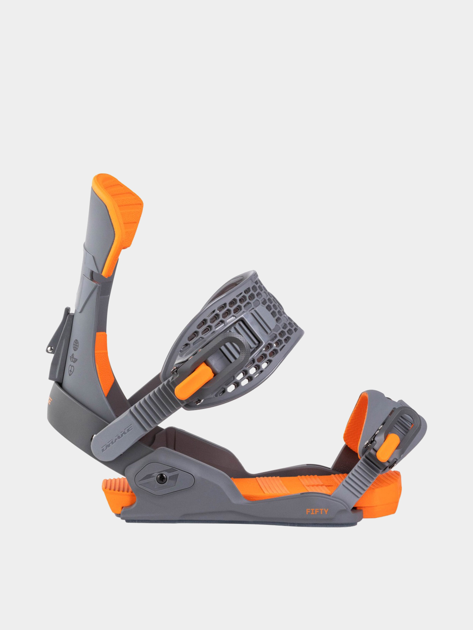 Męskie Wiązania snowboardowe Drake Fifty (dark grey/orange)