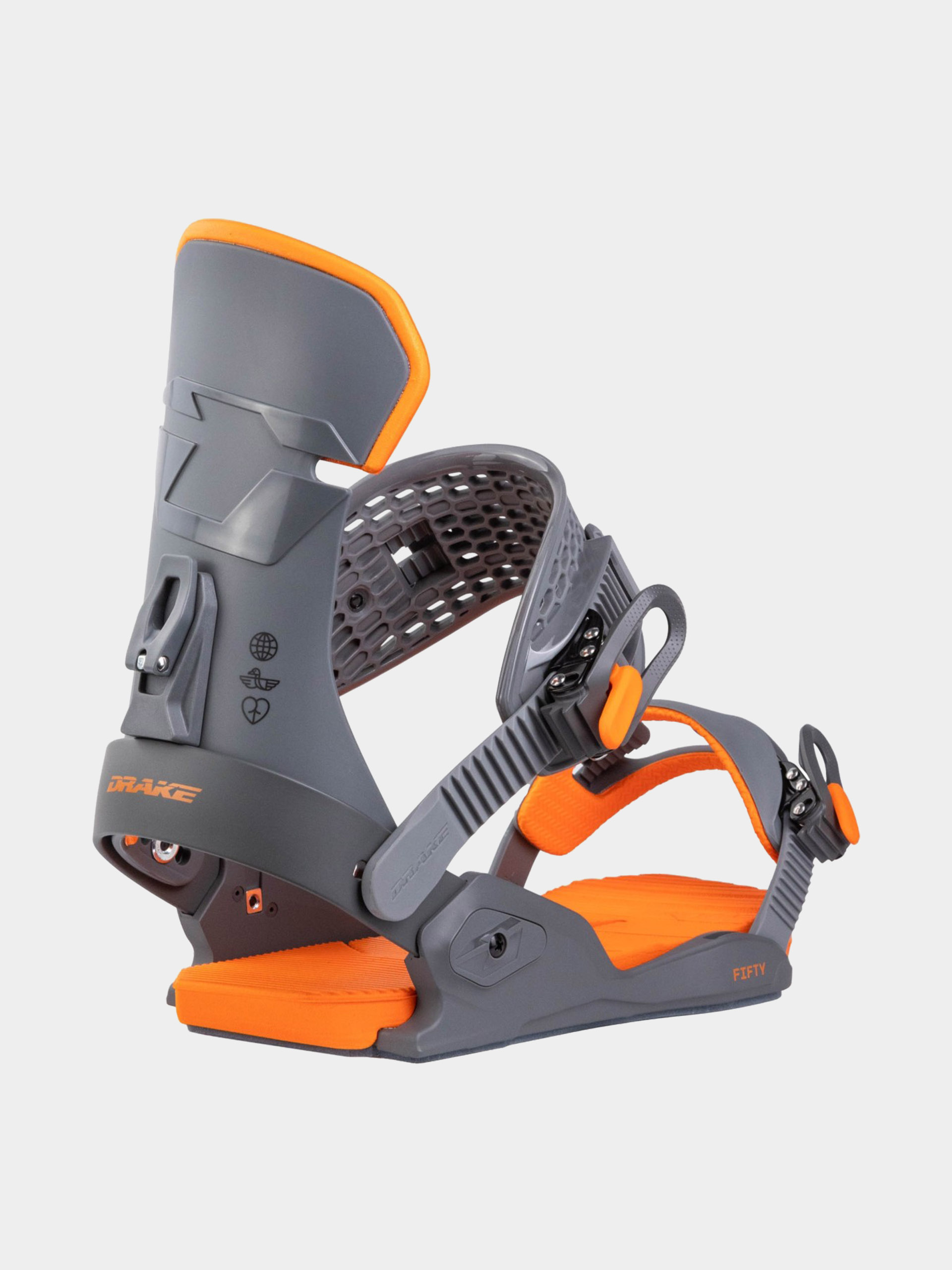 Wiu0105zania snowboardowe Drake Fifty (dark grey/orange)