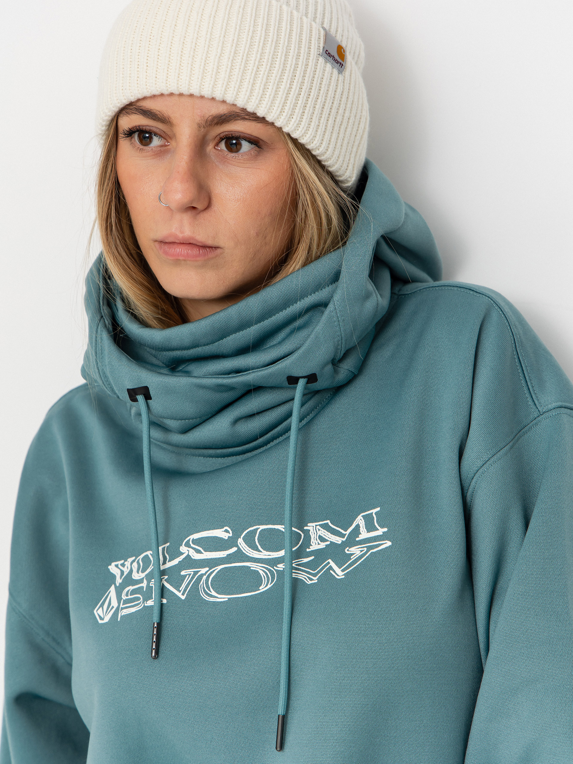 Bluza z kapturem Volcom Riding Hydro HD Wmn (arctic blue)