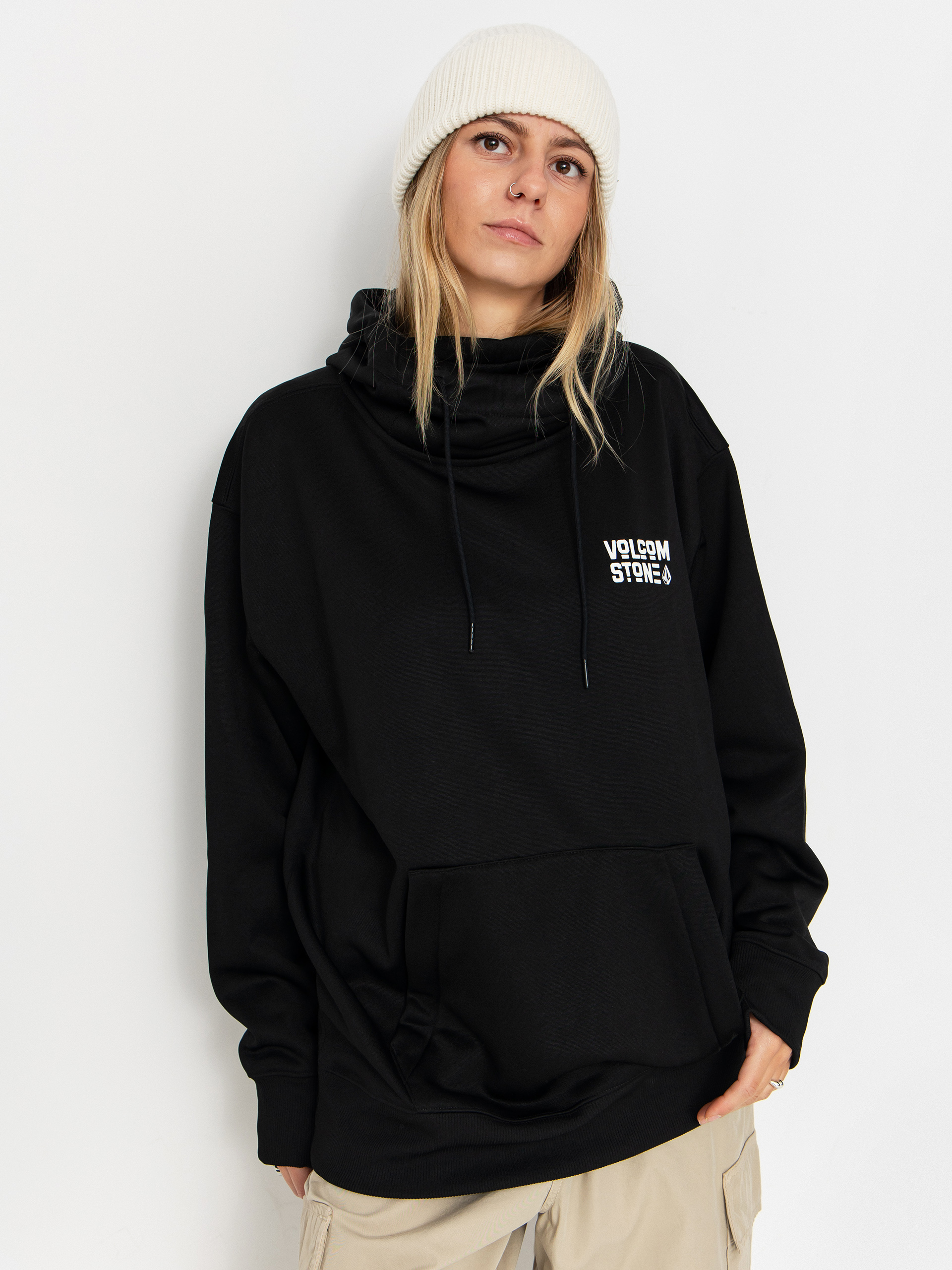 Bluza z kapturem Volcom Riding Hydro HD Wmn (black)