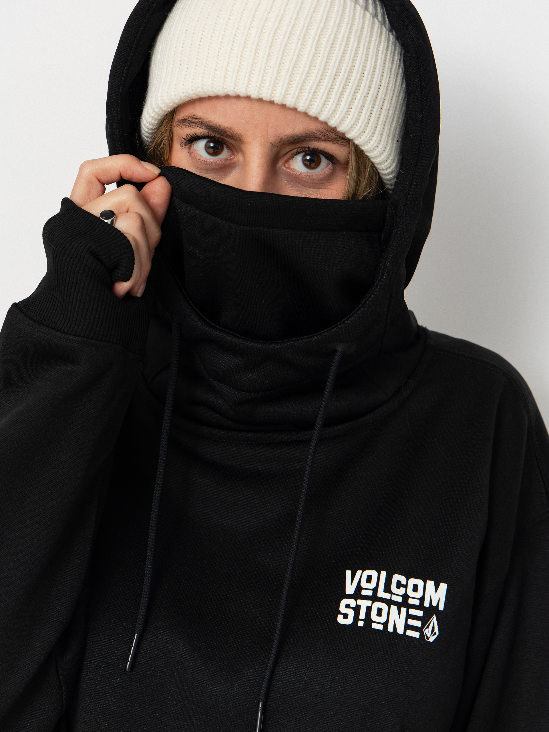 Bluza z kapturem Volcom Riding Hydro HD Wmn (black)