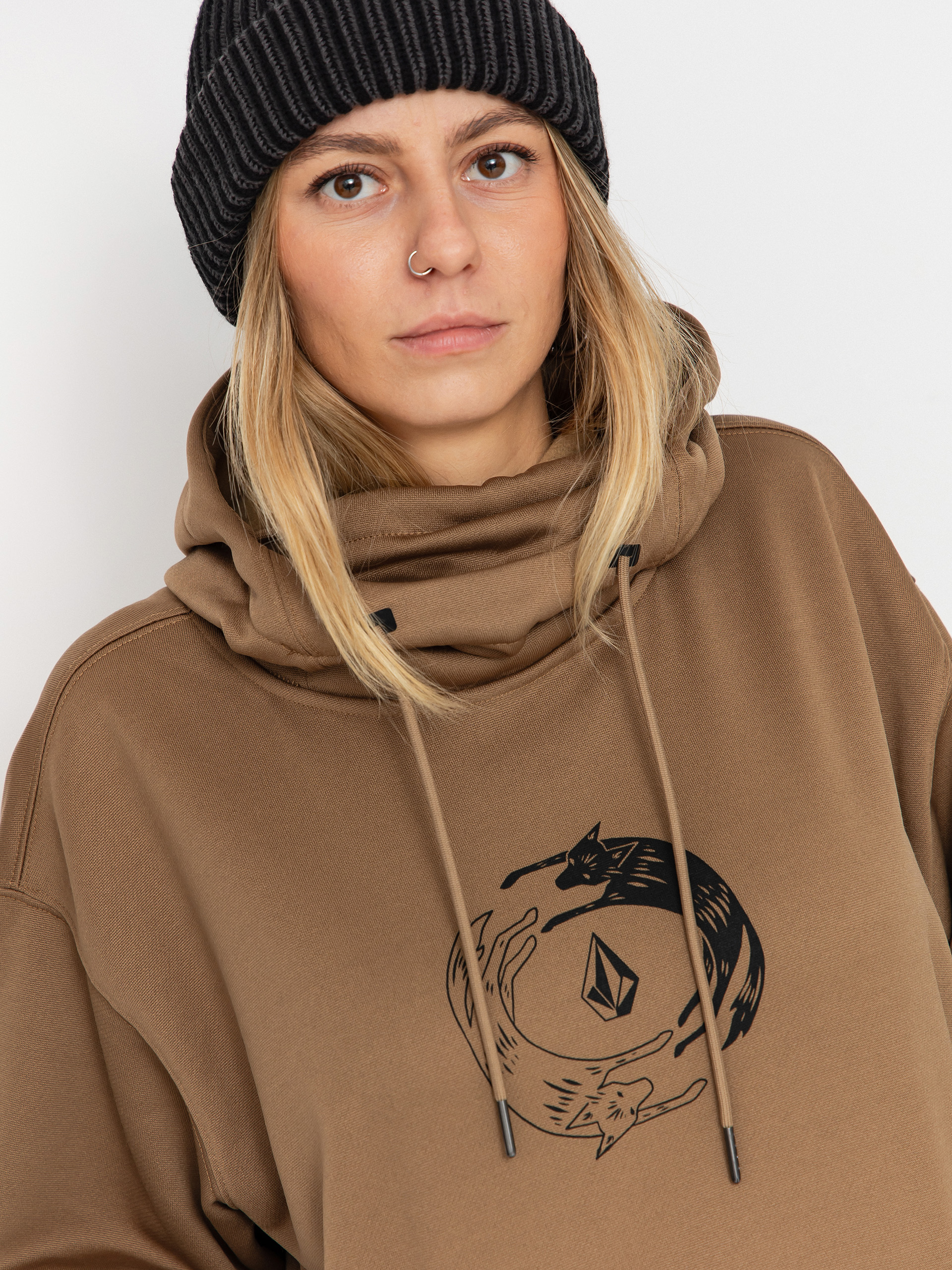 Bluza z kapturem Volcom Riding Hydro HD Wmn (bronze)