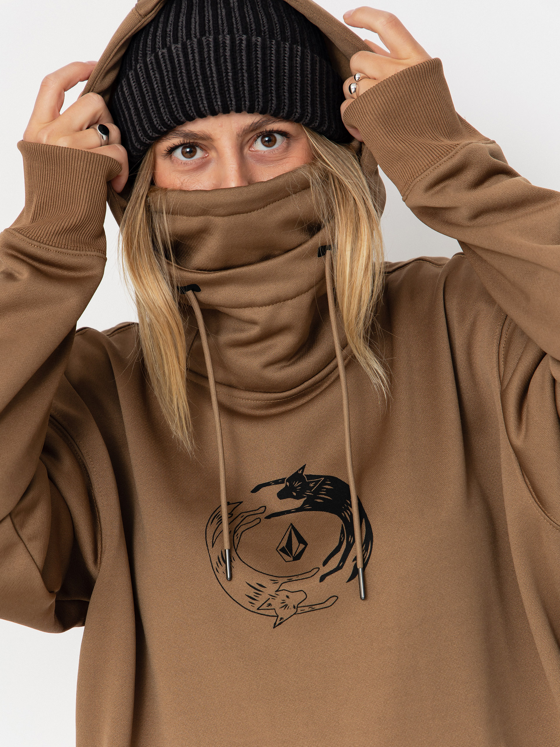 Bluza z kapturem Volcom Riding Hydro HD Wmn (bronze)