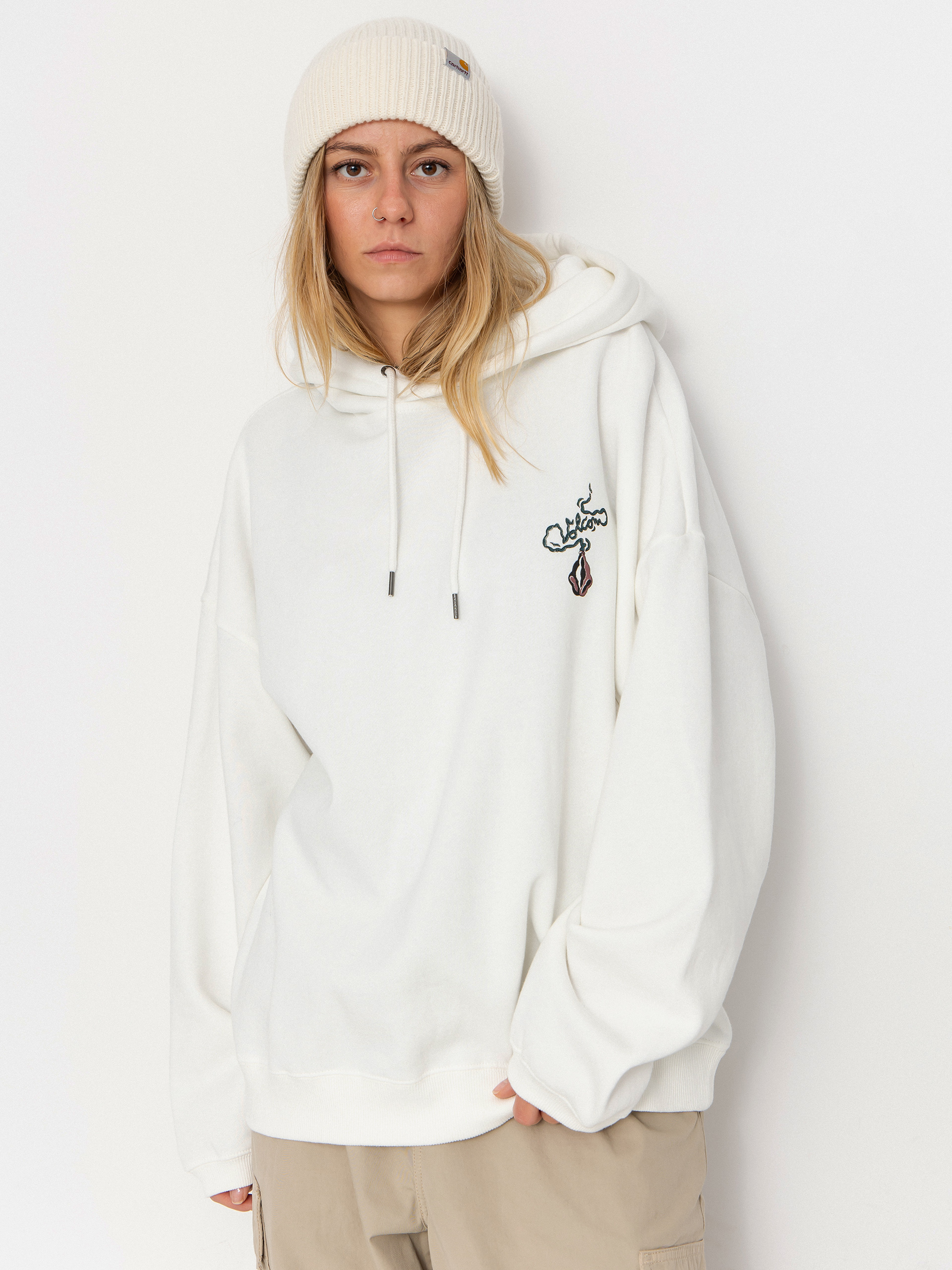 Bluza z kapturem Volcom Radical Daze HD Wmn (star white)