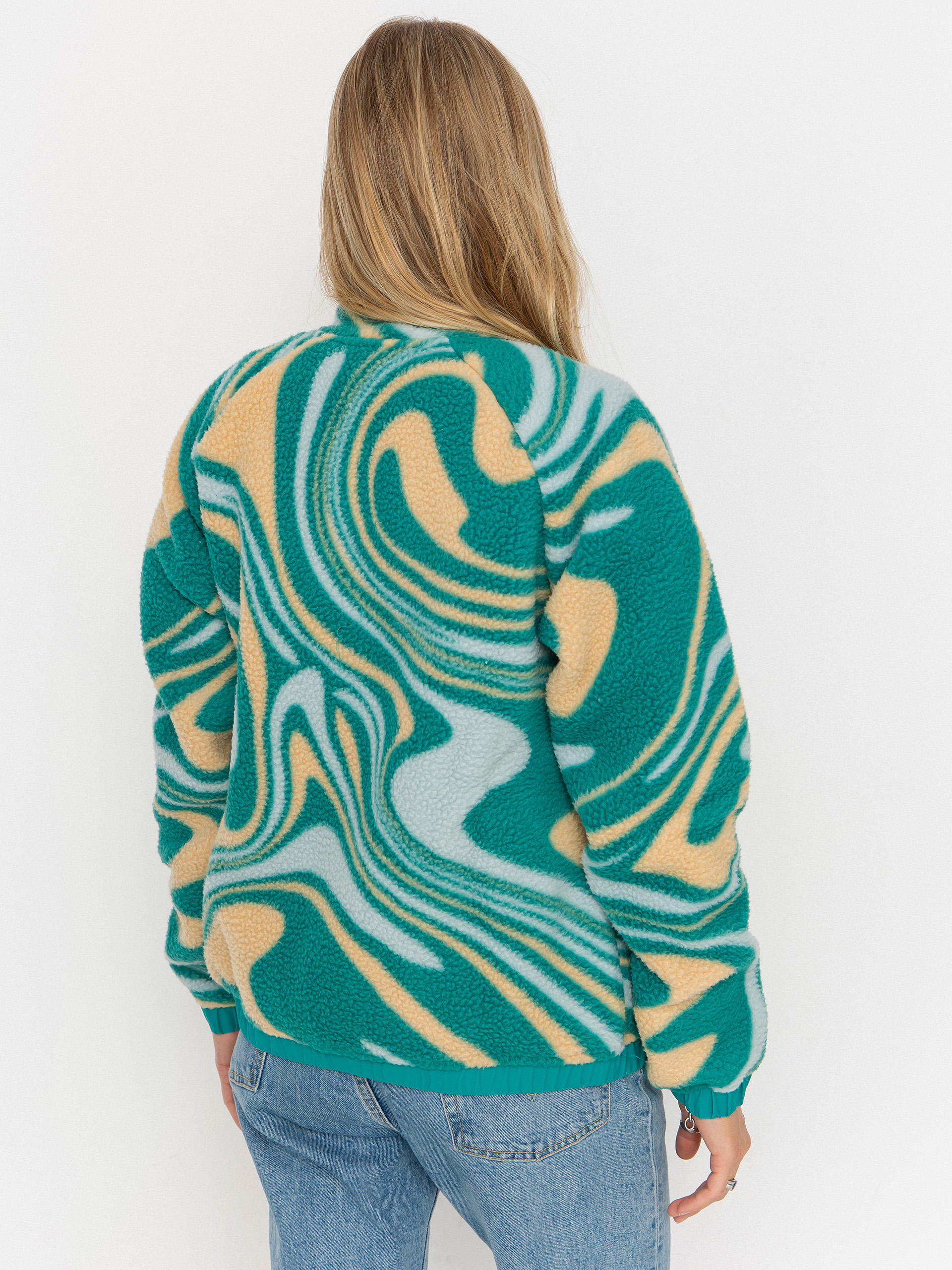 Damski Polar Helly Hansen Imperial Printed Pile Snap (barely blue swirl aop)