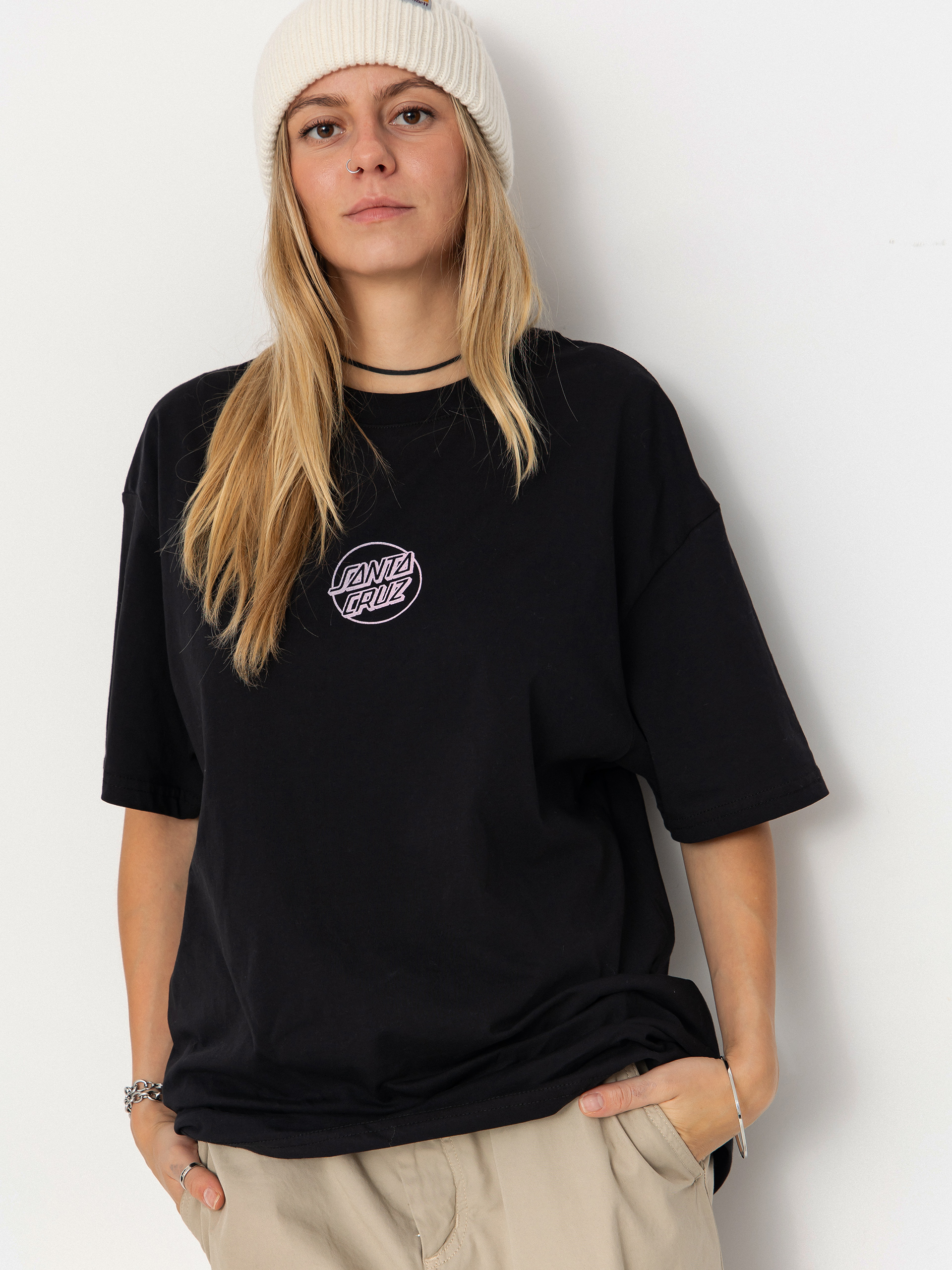 T-shirt Santa Cruz Mono Stamped Dot Wmn (black)