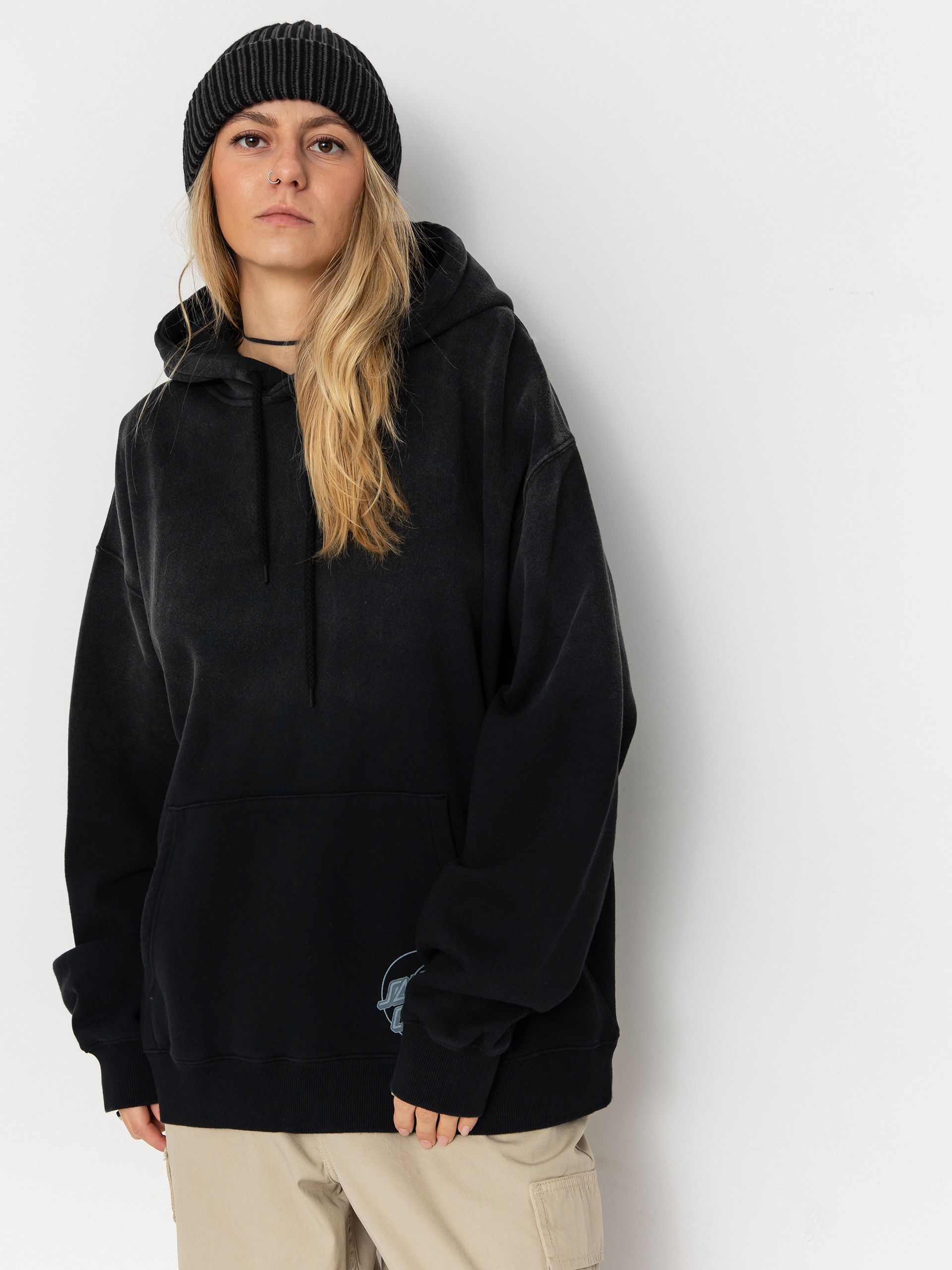 Bluza z kapturem Santa Cruz Imprint Moon Dot Wmn (black wash)