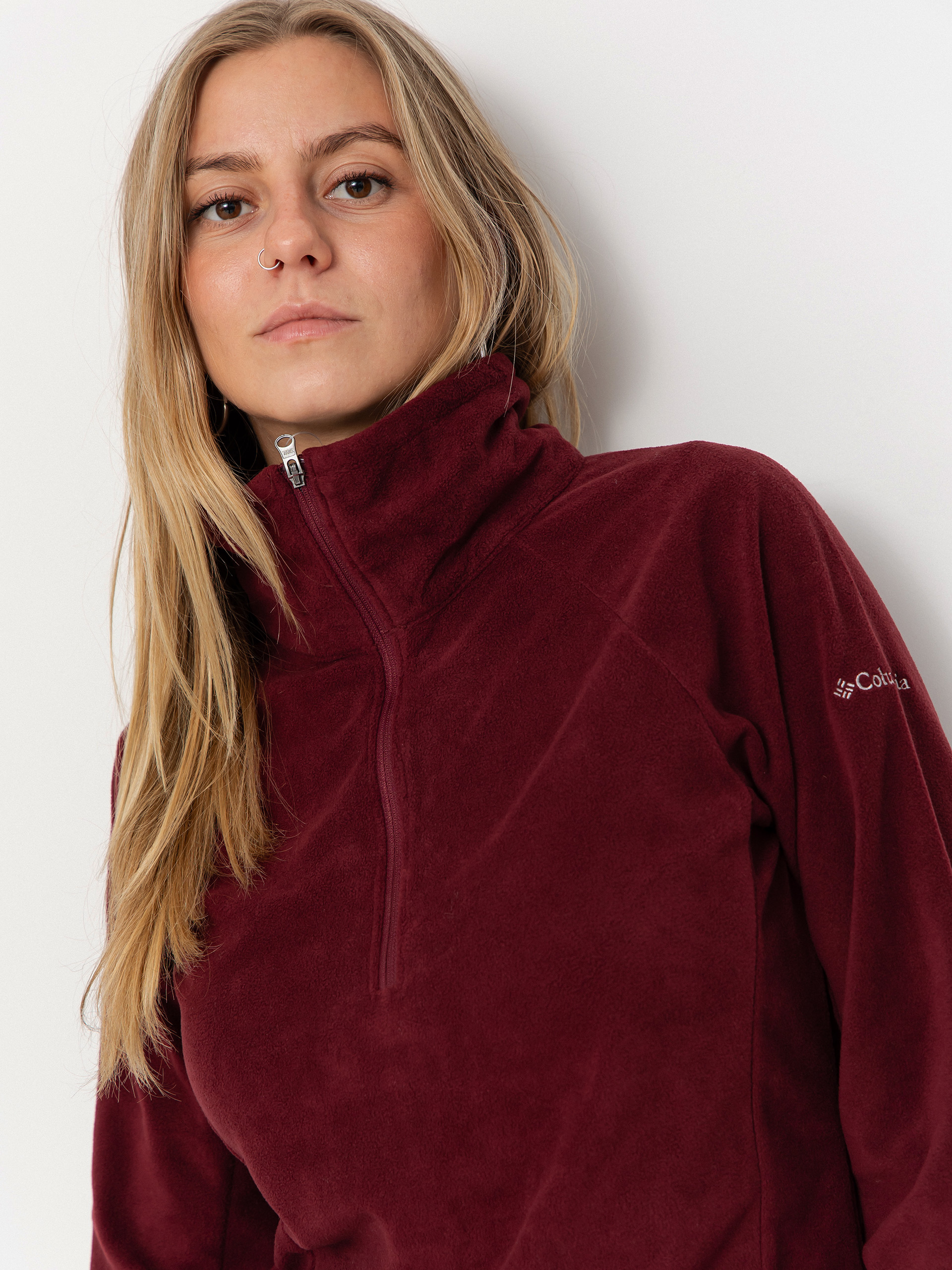 Damski Polar Columbia Glacial IV 1/2 Zip (rich wine)