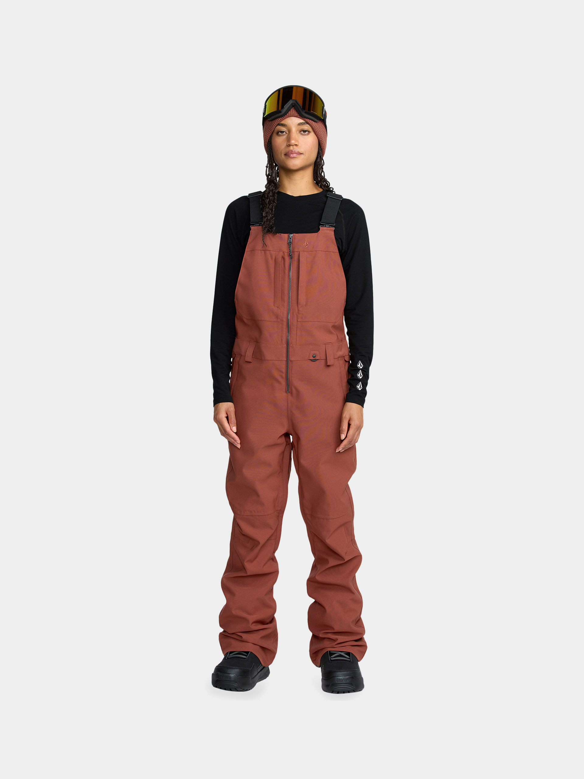 Damskie Spodnie snowboardowe Volcom Swift Bib Overall (henna)