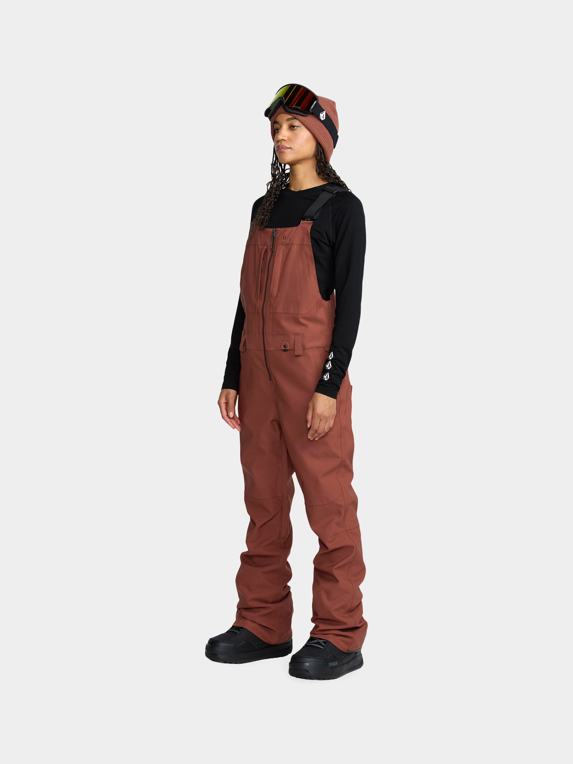 Damskie Spodnie snowboardowe Volcom Swift Bib Overall (henna)