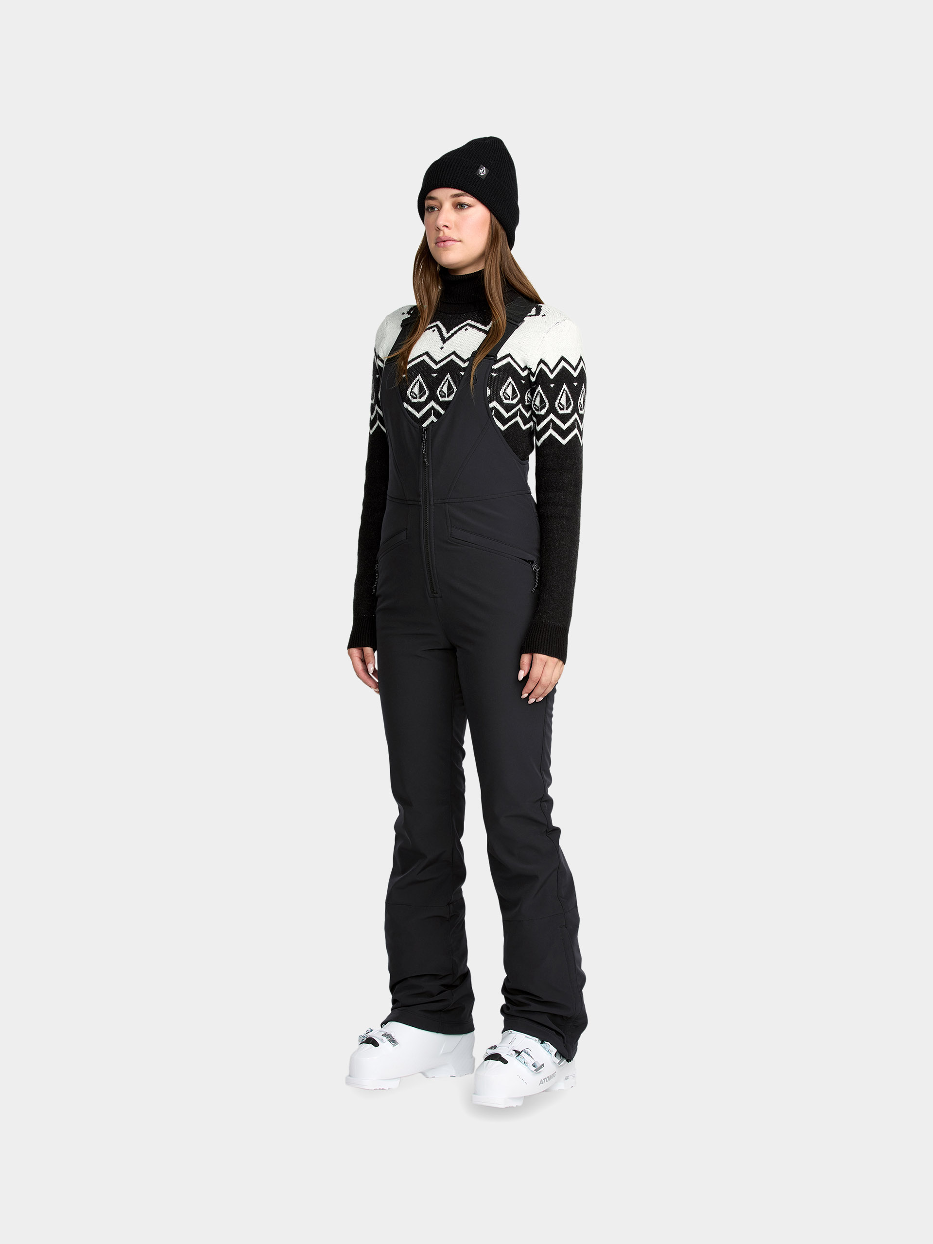 Damskie Spodnie snowboardowe Volcom Battle Stretch Bib (black)