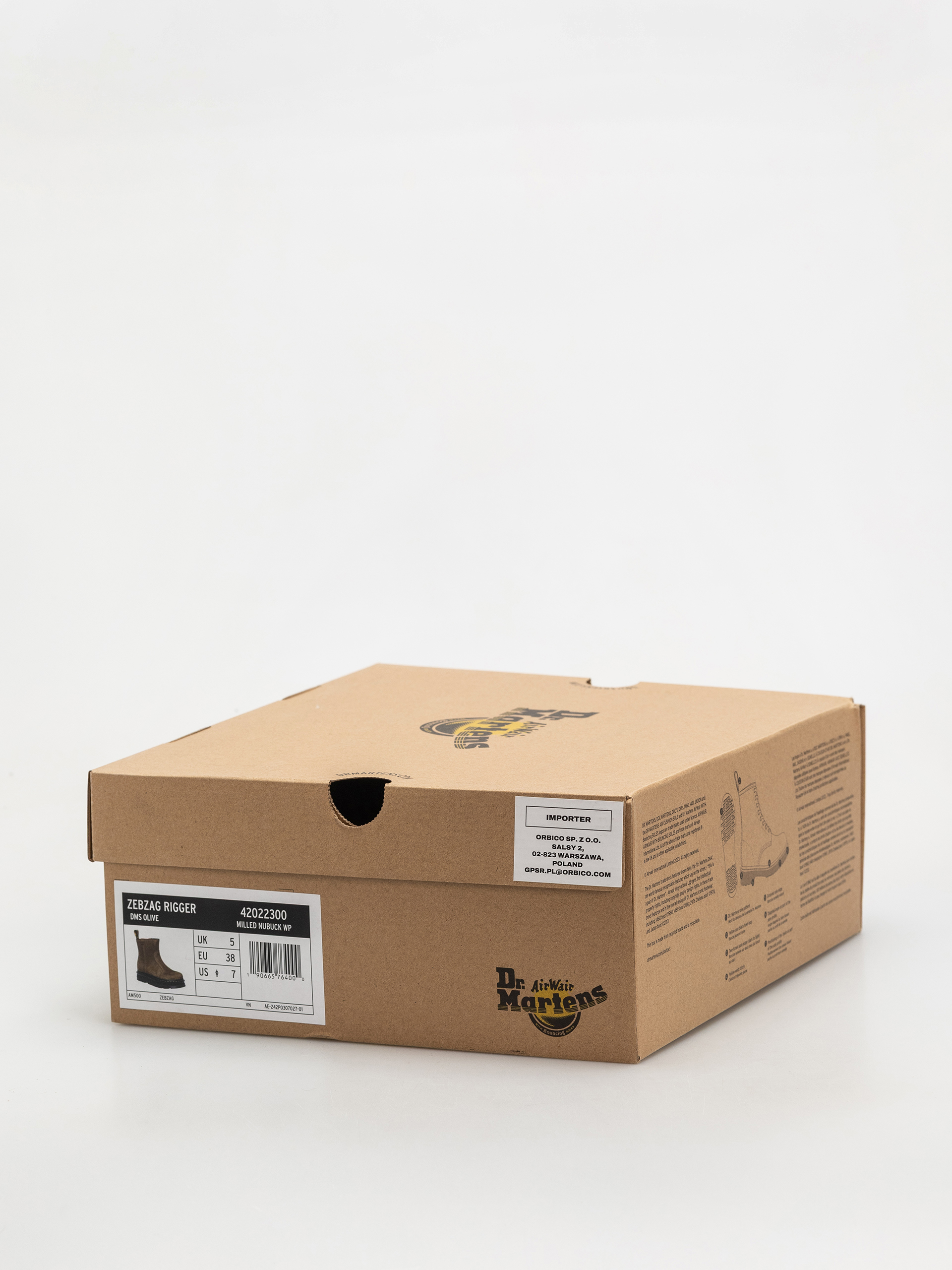 Buty Dr. Martens ZebZag Rigger Rigger Wmn (dms olive milled nubuck wp)