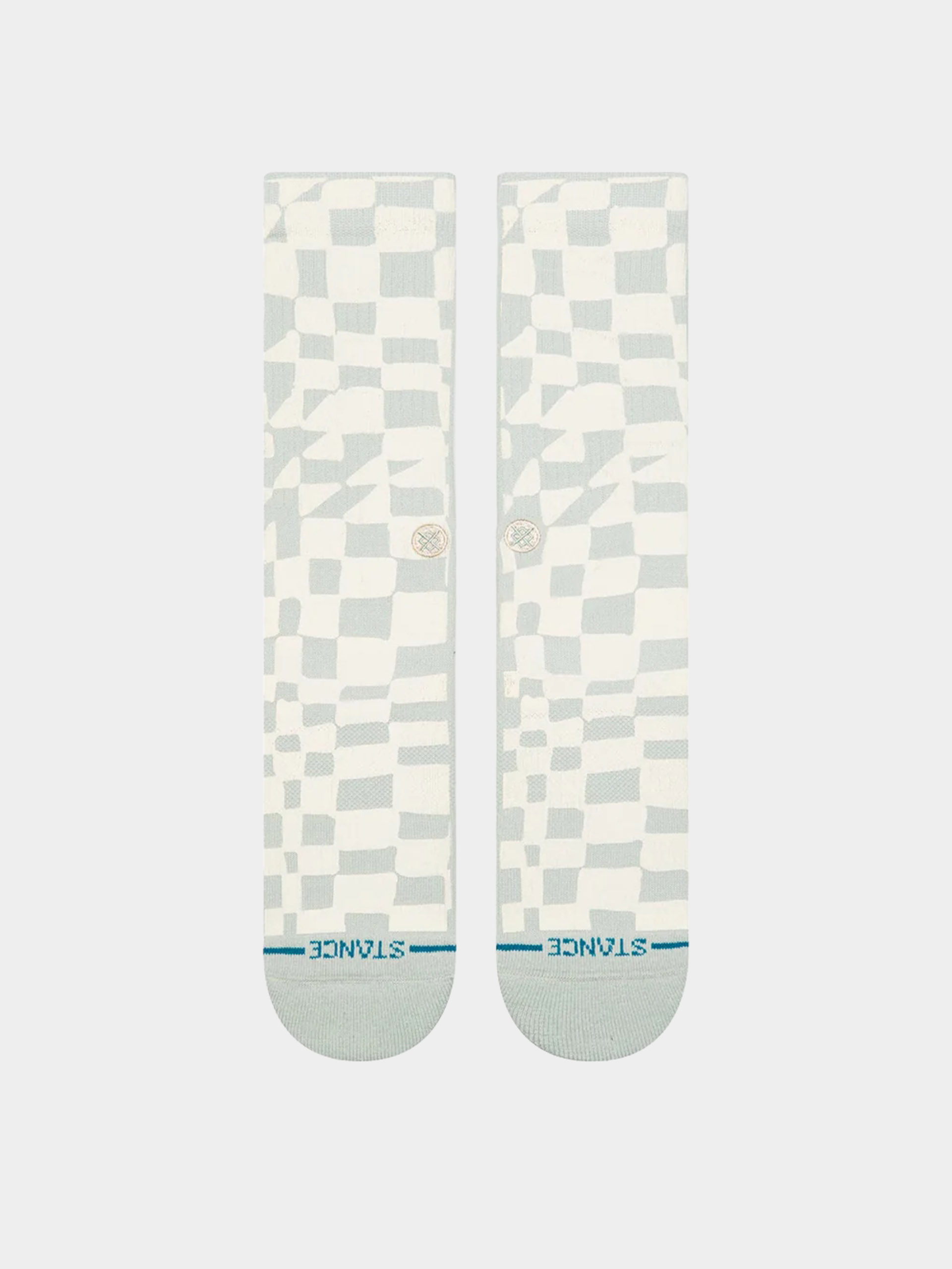 Skarpetki Stance Wave Check Crew (pale blue)