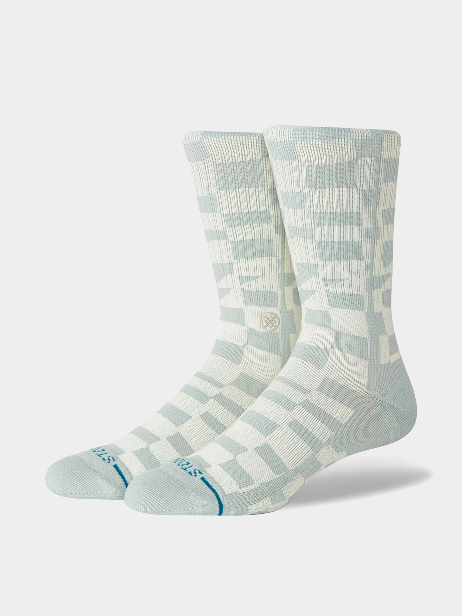 Skarpetki Stance Wave Check Crew (pale blue)