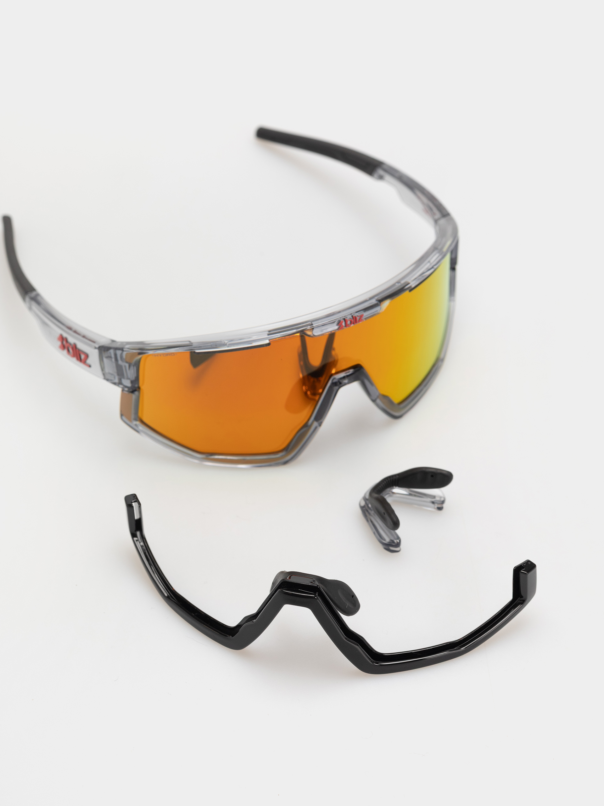 Okulary przeciwsłoneczne Bliz Fusion (transparent dark grey/brow w red multi)