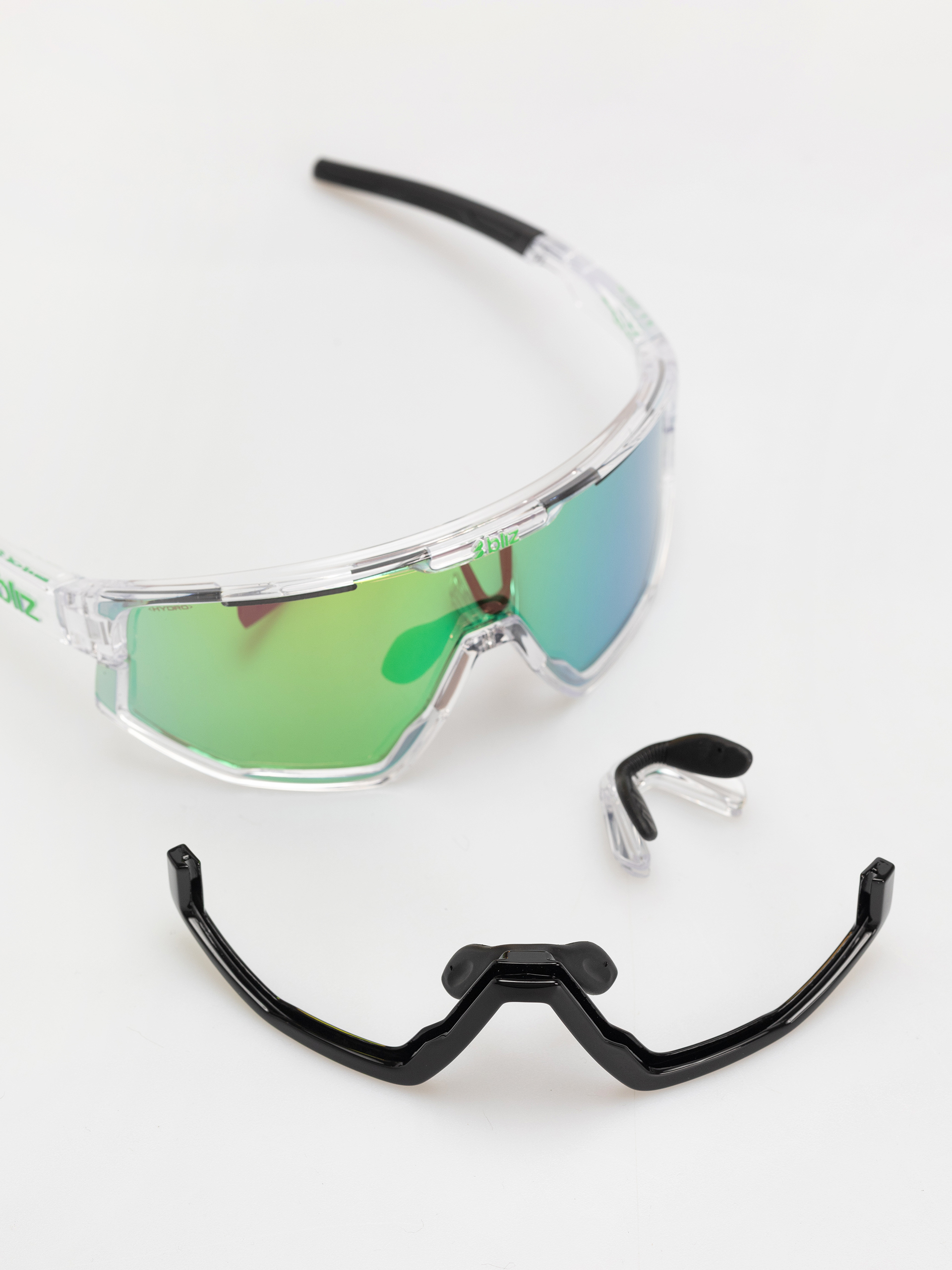 Okulary przeciwsłoneczne Bliz Fusion (transparent white/brown w green multi)
