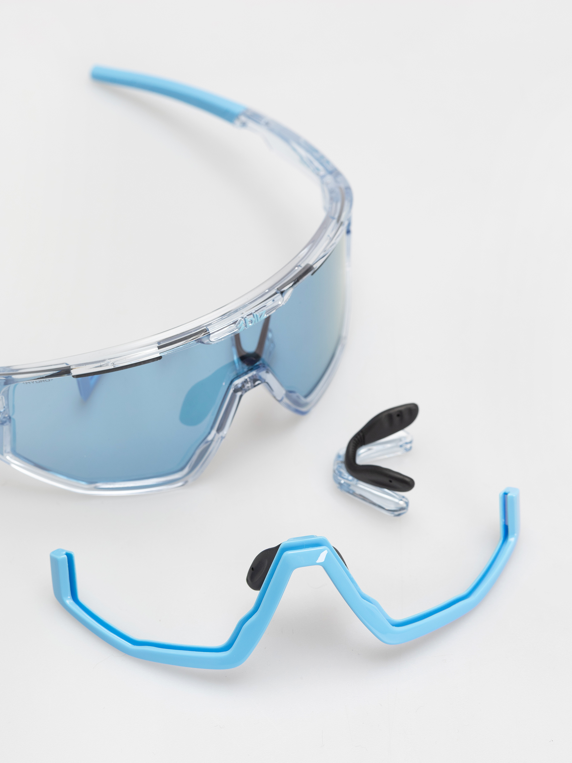 Okulary przeciwsłoneczne Bliz Fusion (transparent blue/smoke w ice blue multi)