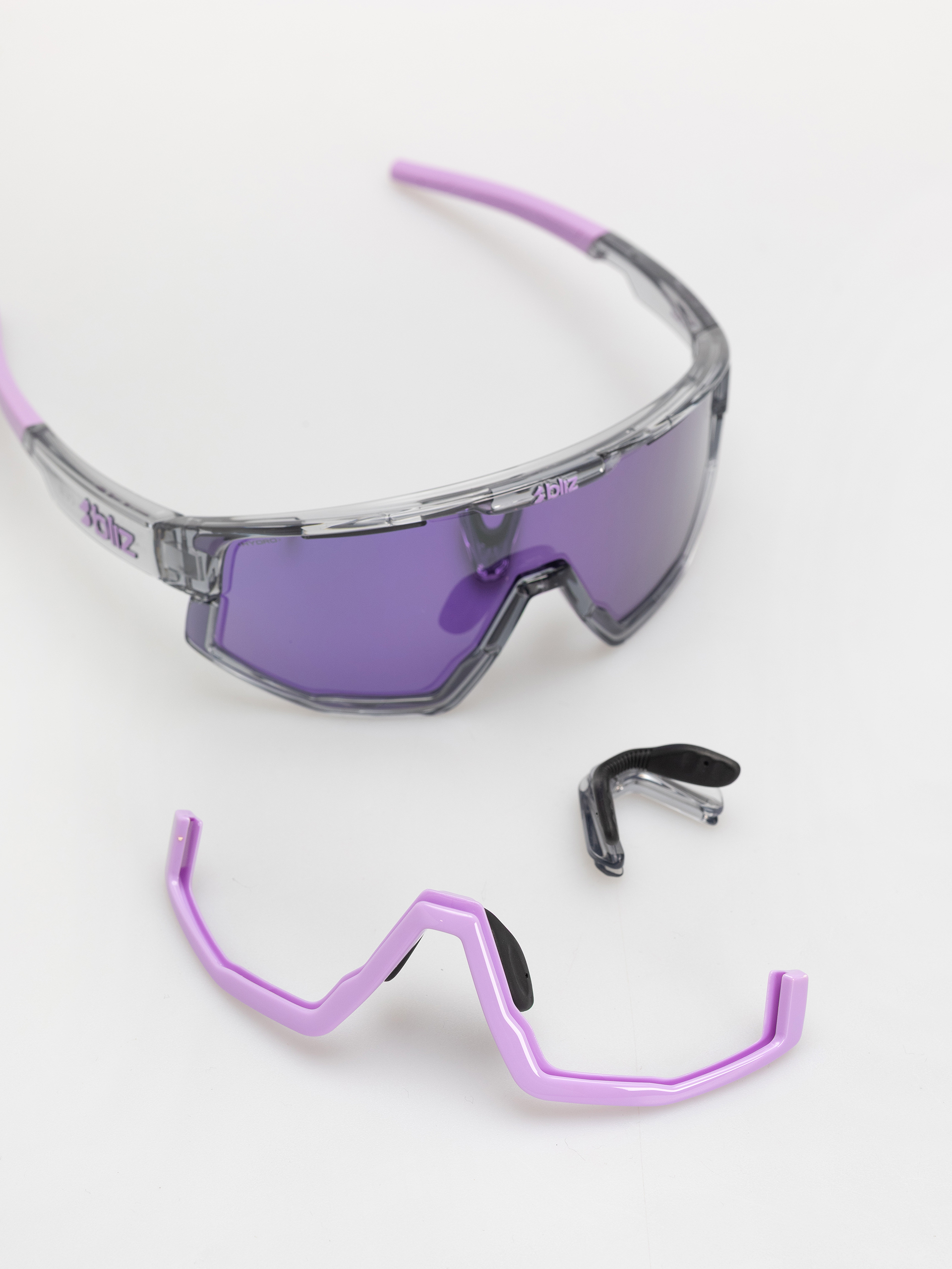 Okulary przeciwsłoneczne Bliz Fusion Small (crystal black/grey w purple multi)