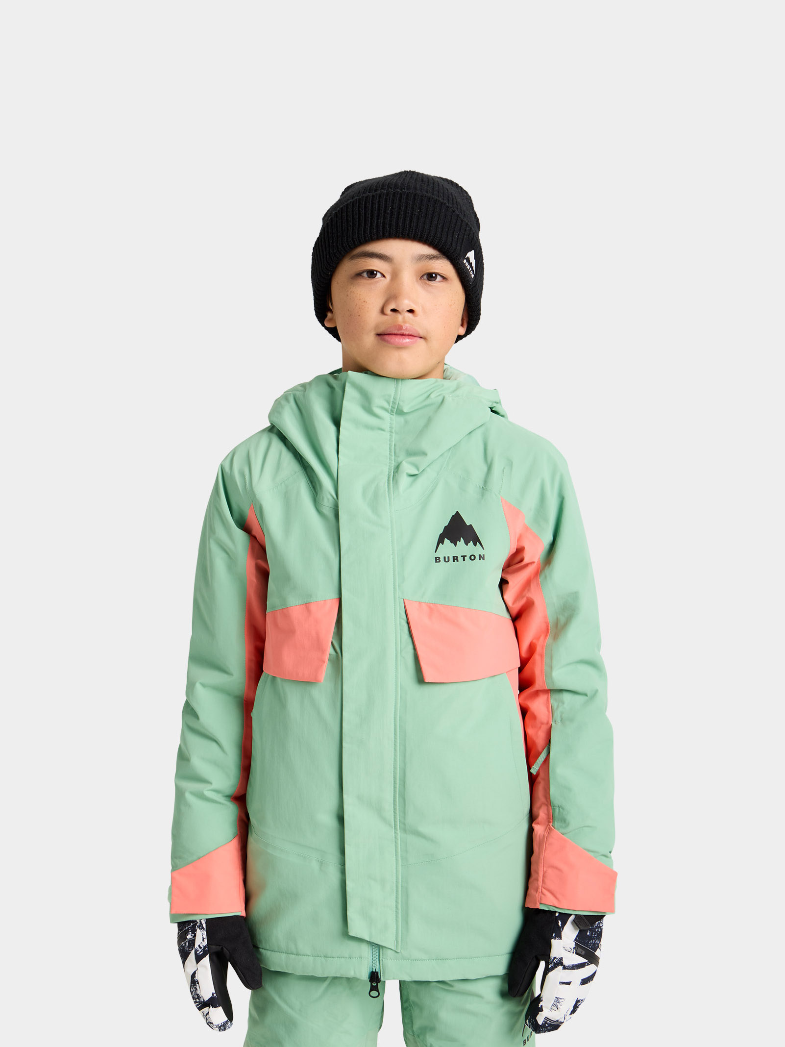 Kurtka snowboardowa Burton Ascutney 2L JR (soft sage/peach echo)