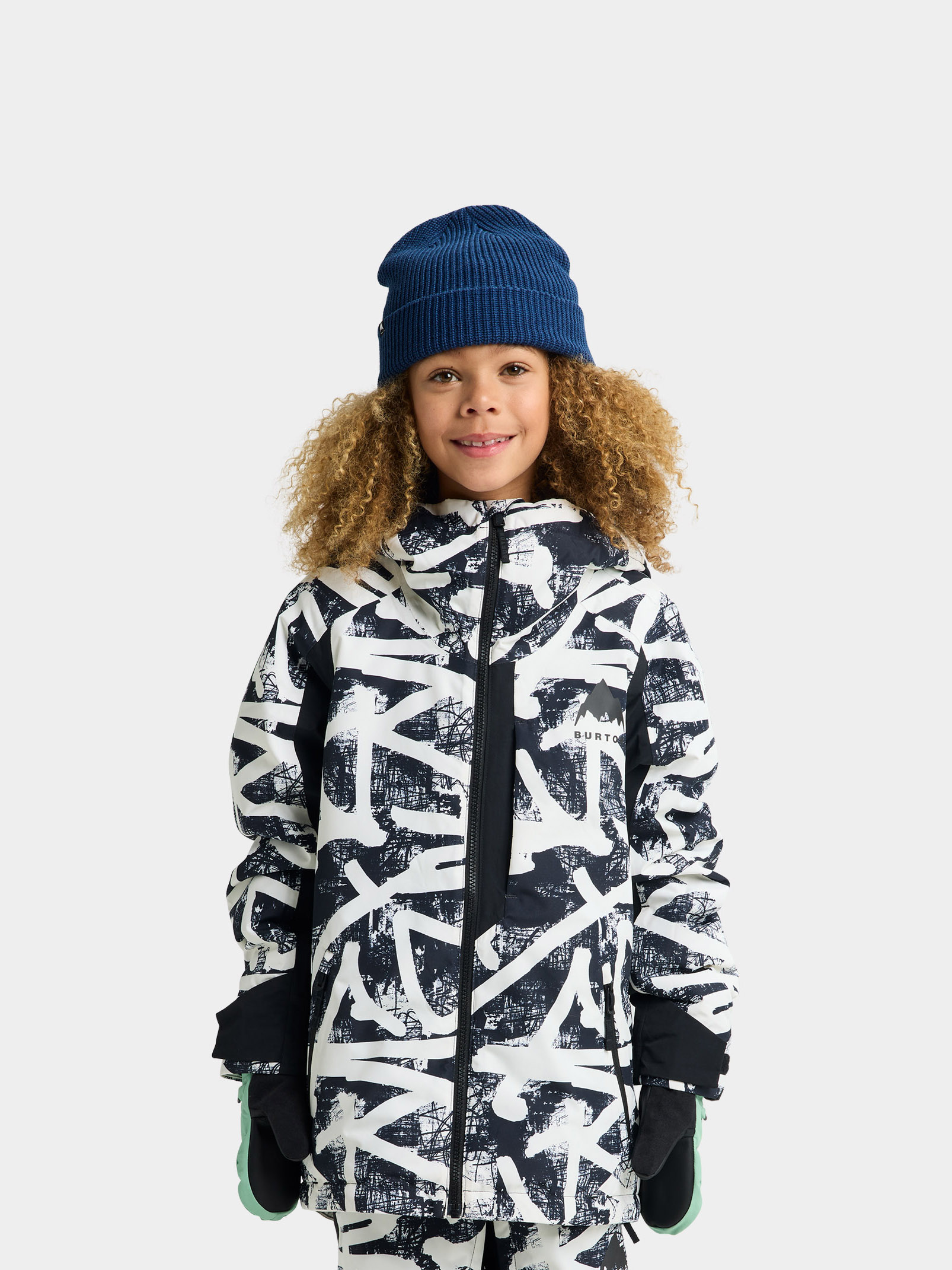 Kurtka snowboardowa Burton Hillslope JR (city streets/true black)
