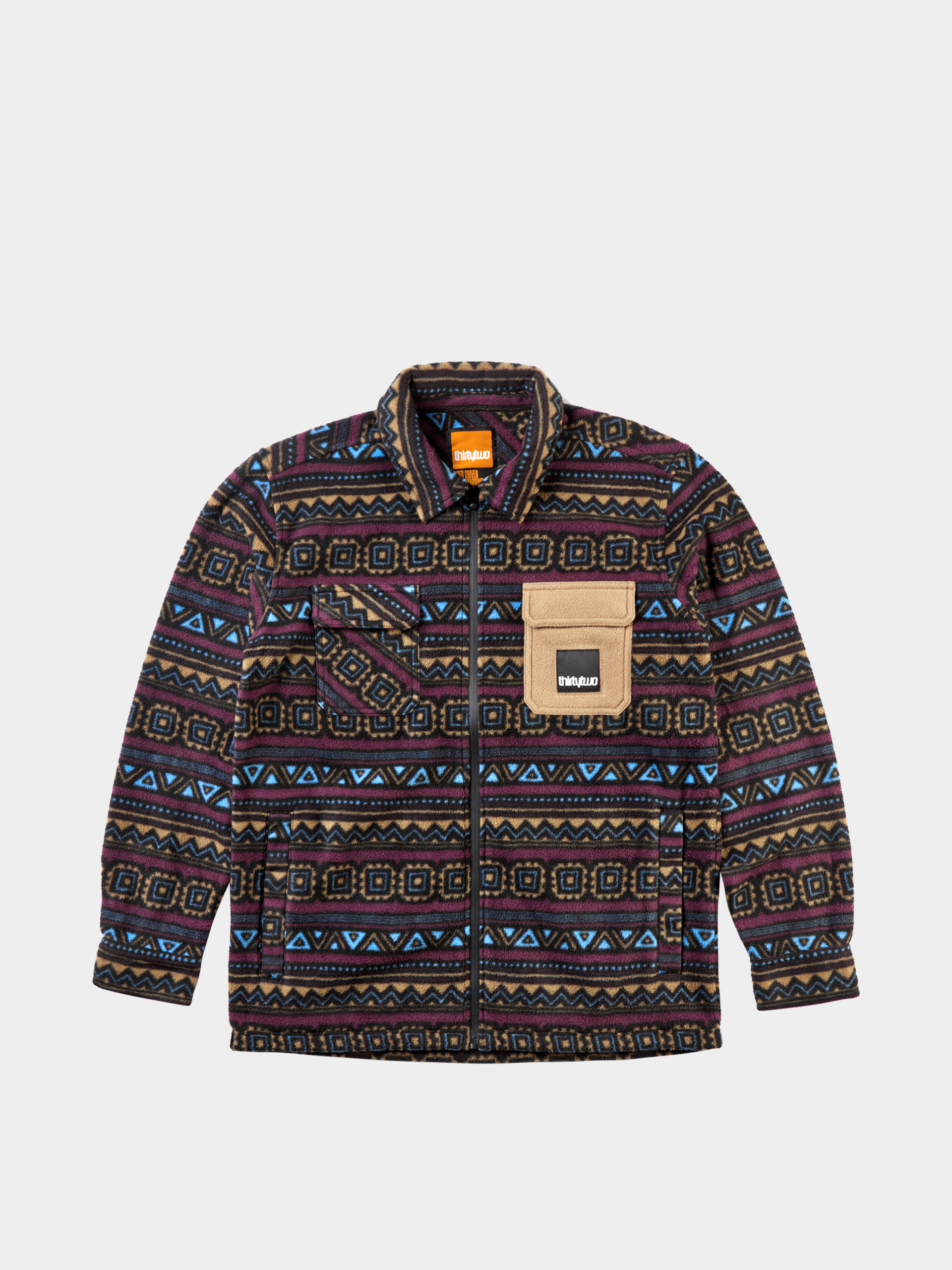 Męska Bluza aktywna ThirtyTwo Rest Stop Zip Up Shirt (maroon)