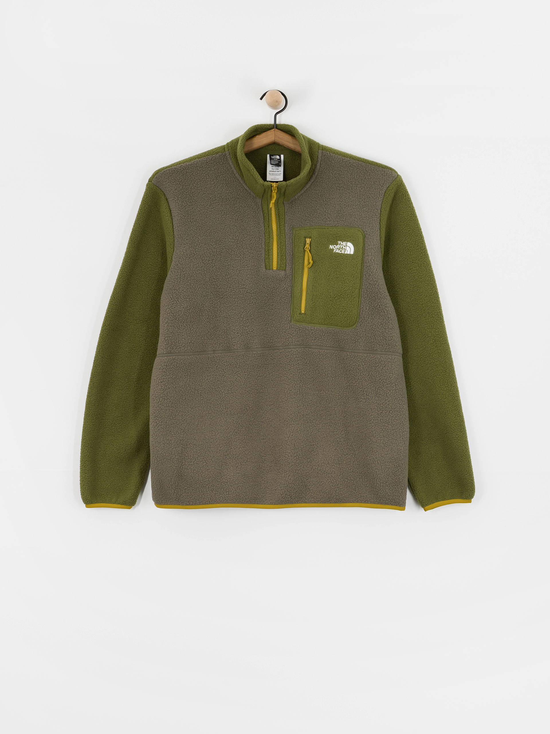 Męski Polar The North Face Yumiori 1/4 Zip (new taupe green/woodlan)