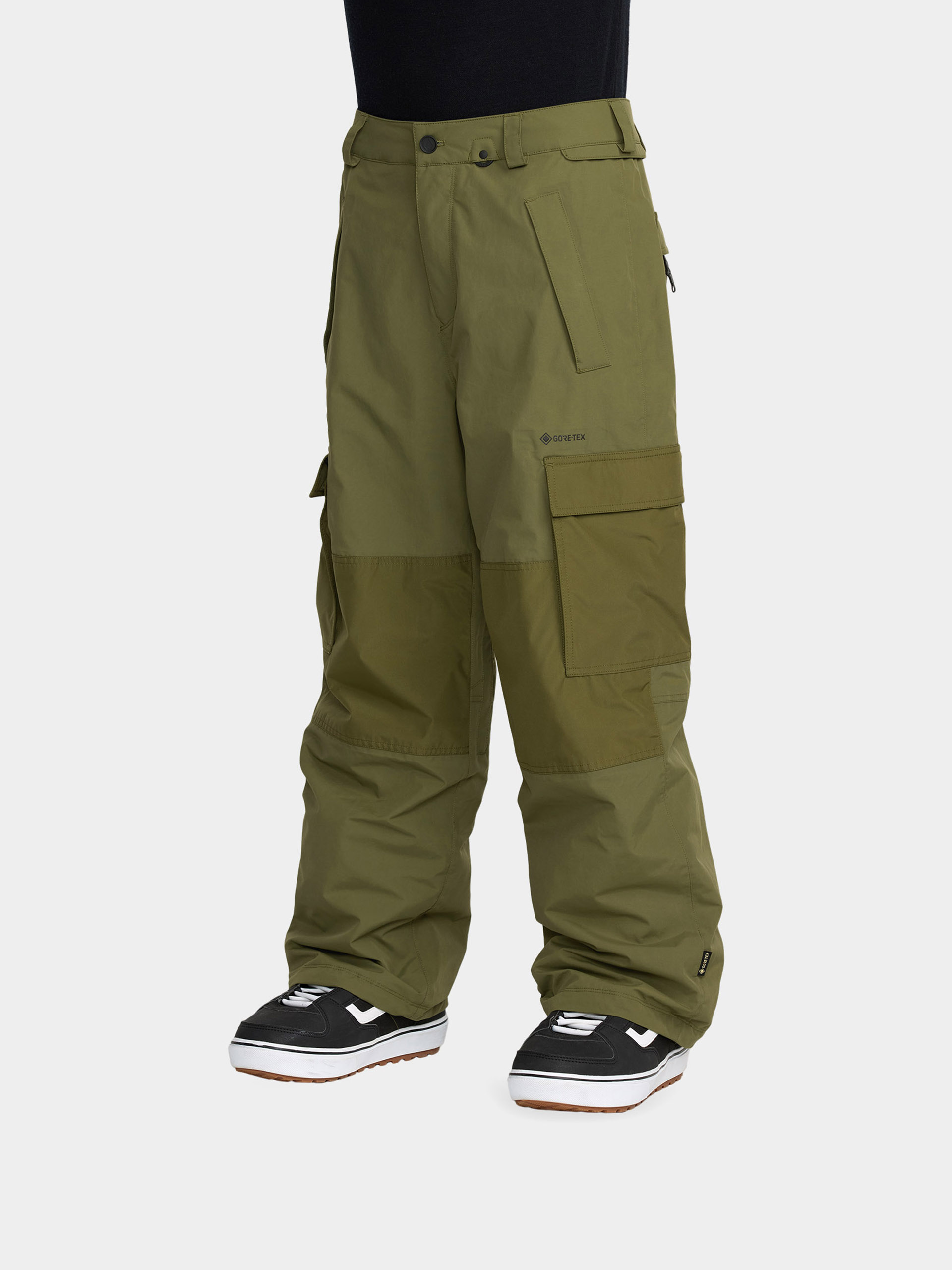 Męskie Spodnie snowboardowe Volcom Longo Gore Tex (dark olive)