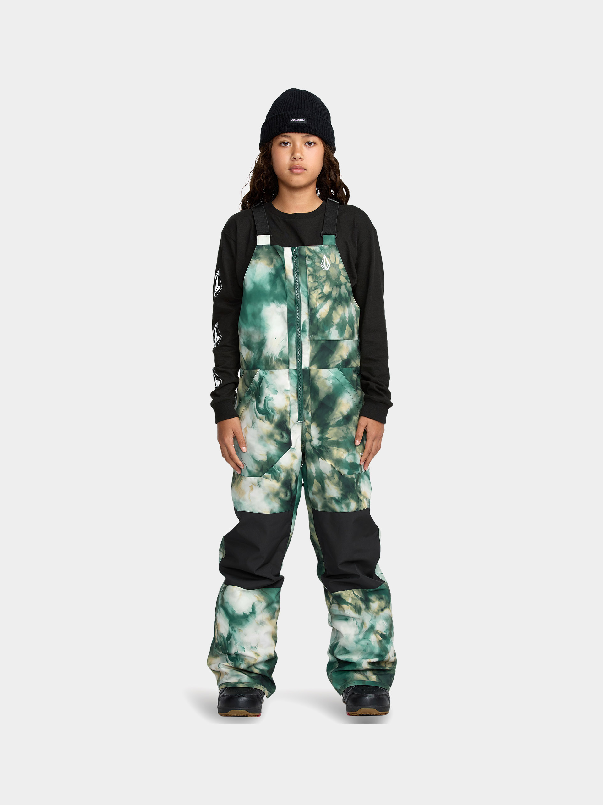 Spodnie snowboardowe Volcom Barkley Ins Bib Overall JR (green)