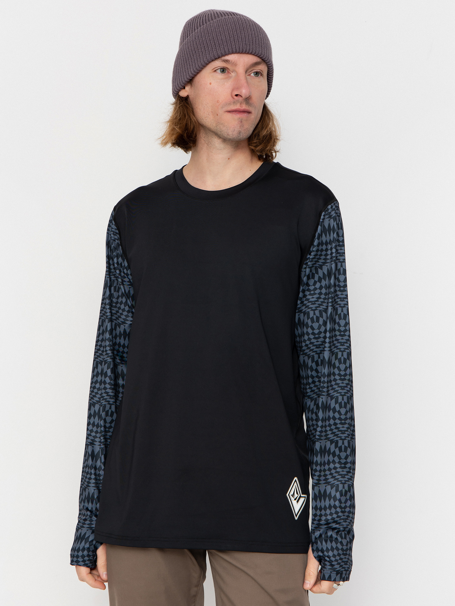 Męski Longsleeve aktywny Volcom M V Science Crew (black/charcoal)