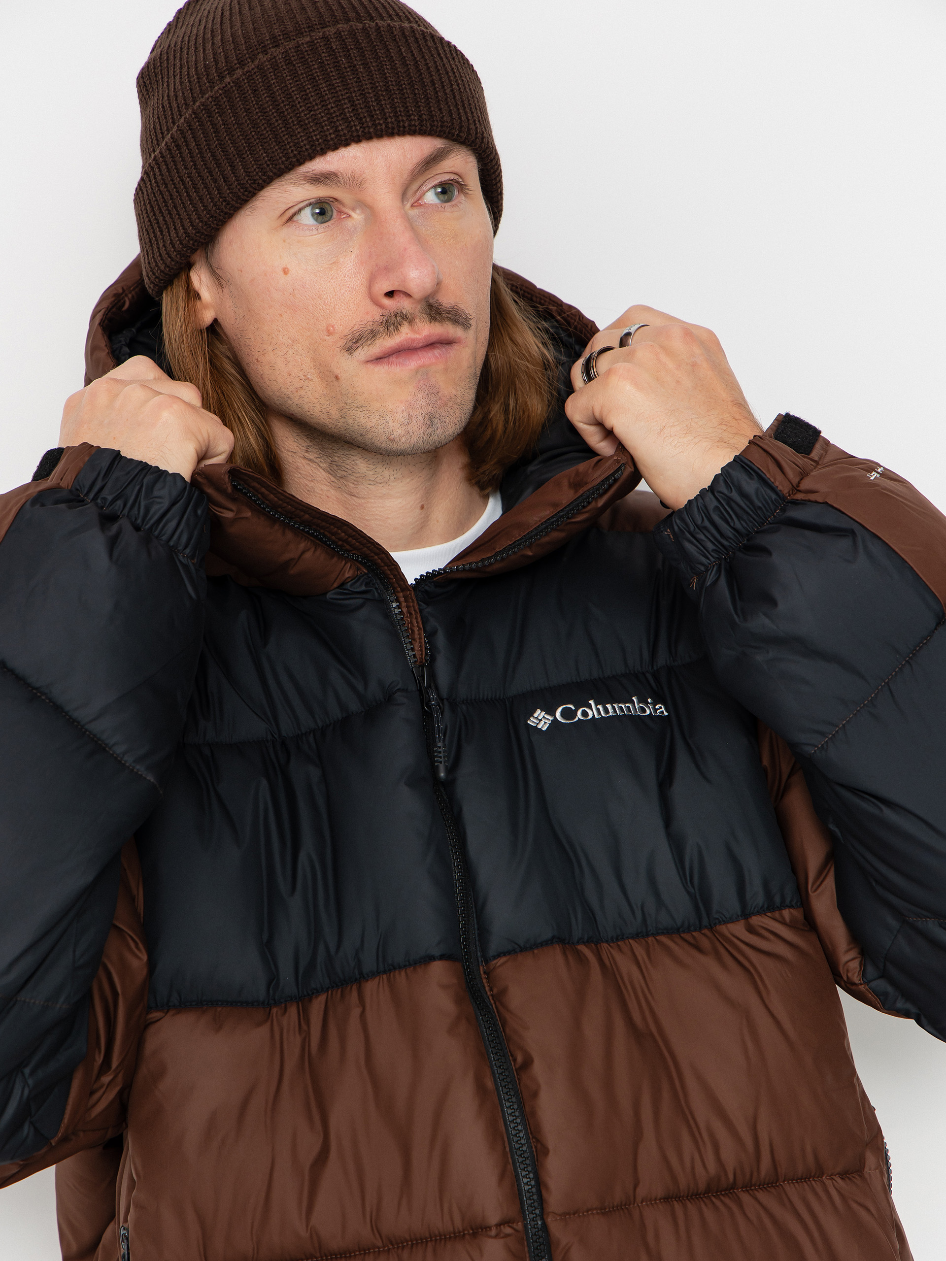 Kurtka Columbia Pike Lake II Hooded (tobacco/black)