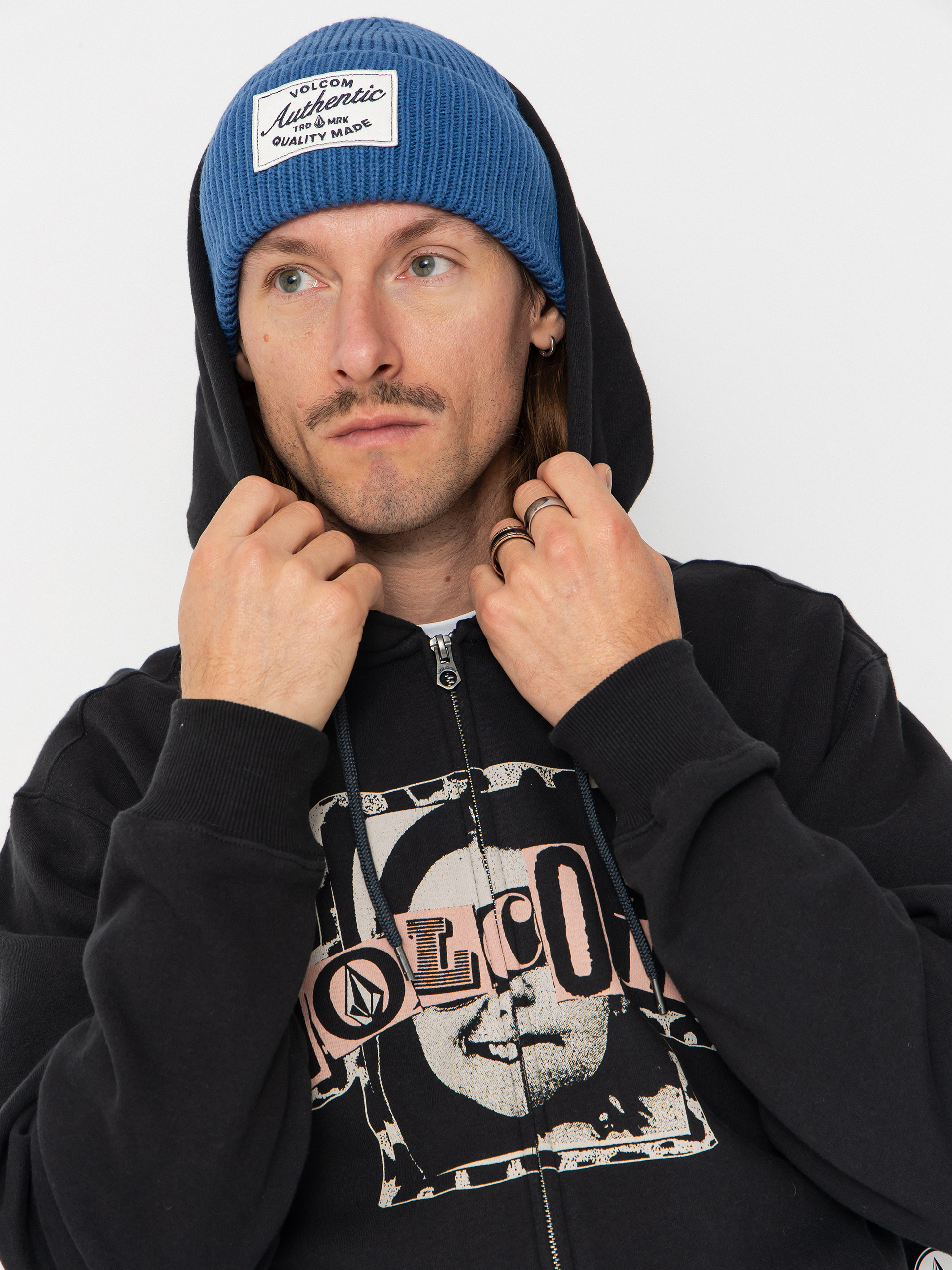 Bluza z kapturem Volcom Stick Stoner ZHD (antique black)