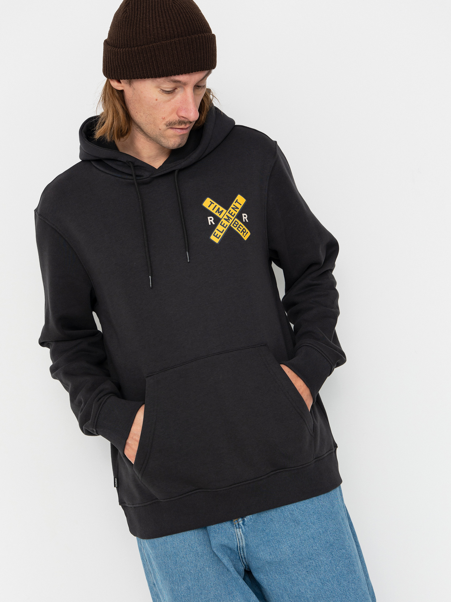 Bluza z kapturem Element Timber Signs HD (off black)
