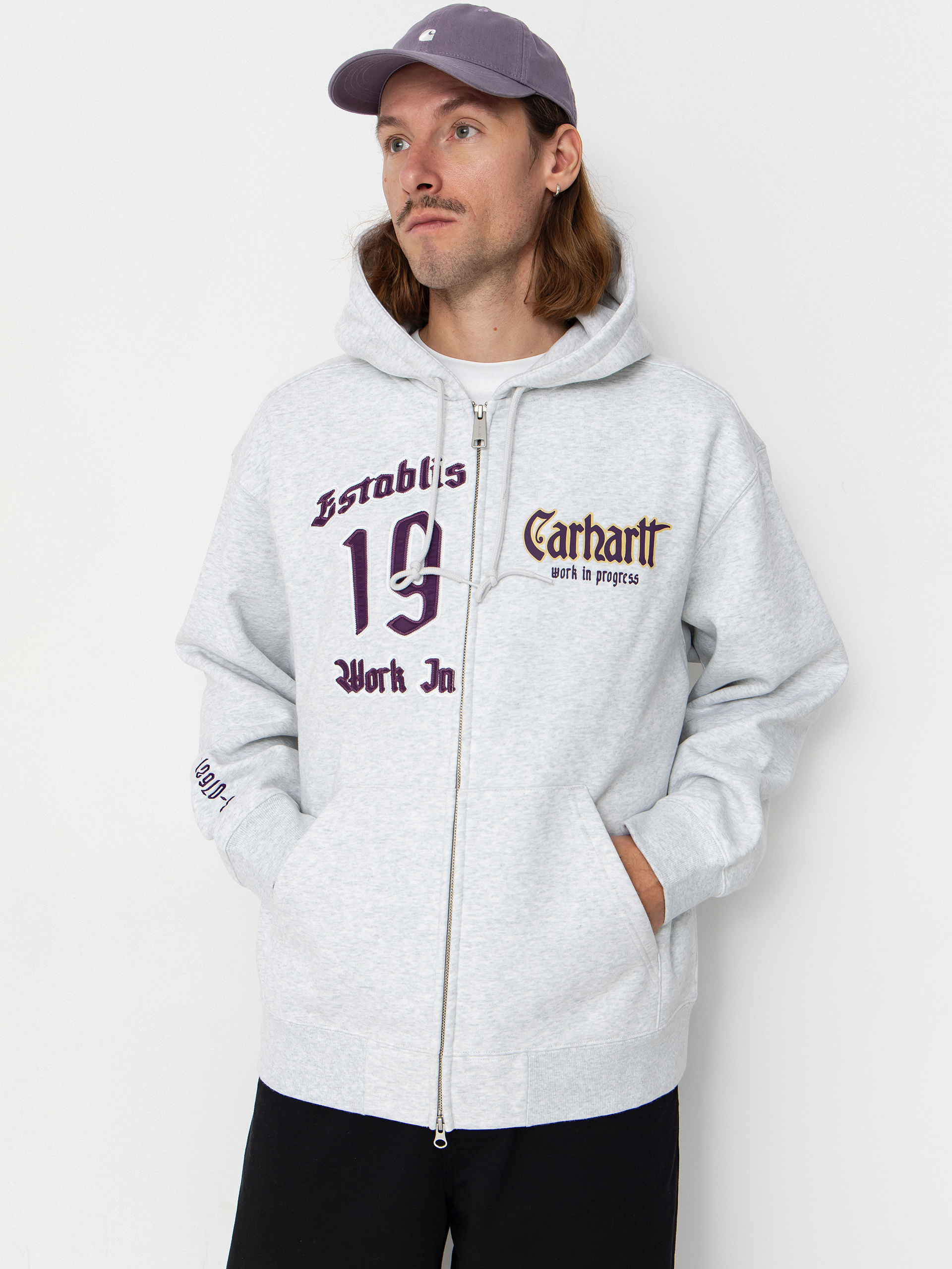 Bluza z kapturem Carhartt WIP Dual ZHD (ash heather)