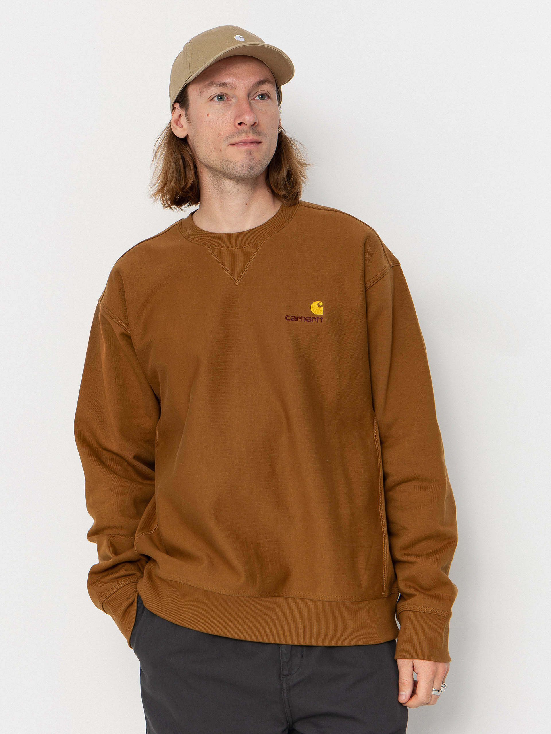 Bluza Carhartt WIP American Script (hamilton brown)