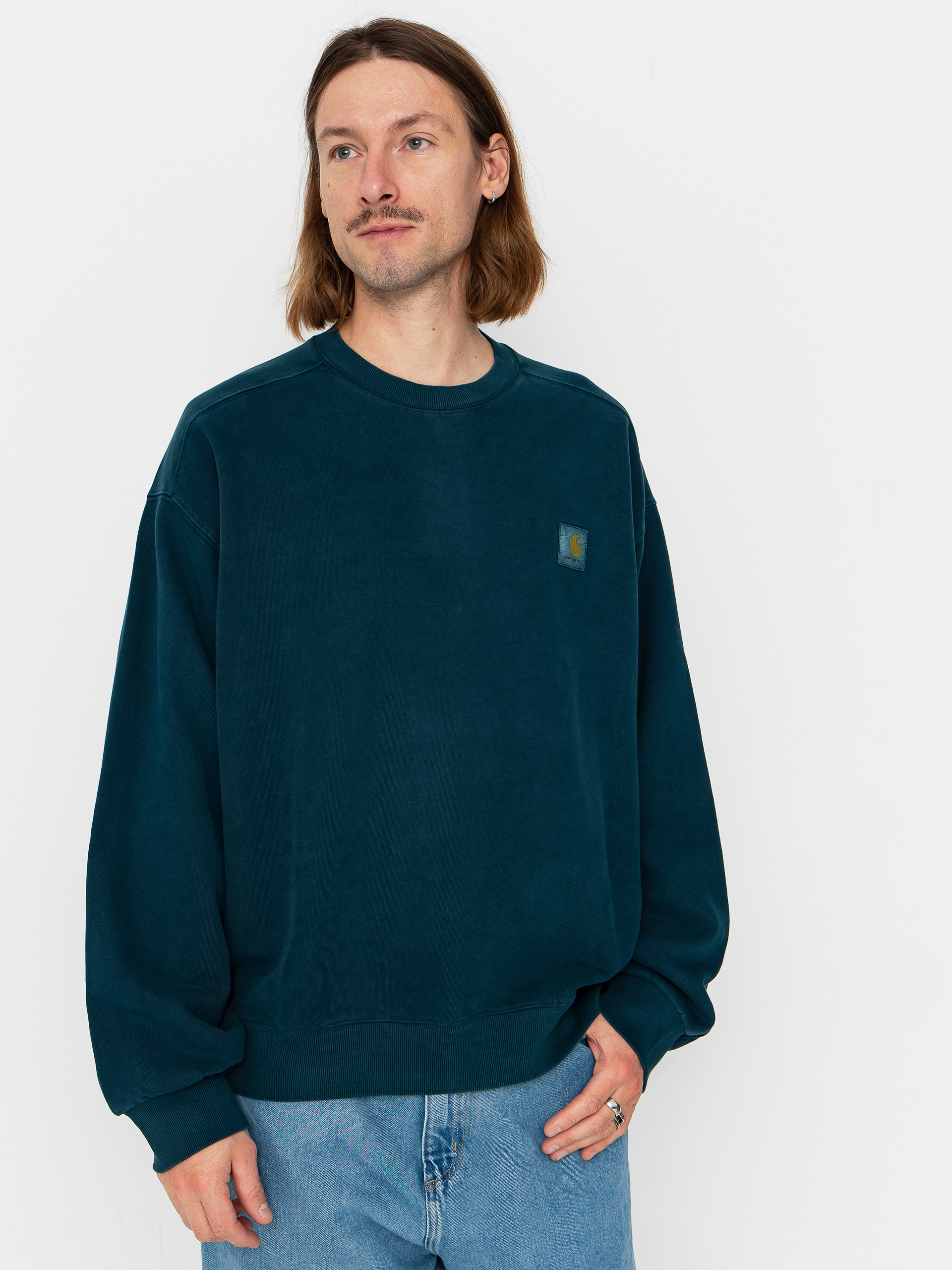 Bluza Carhartt WIP Vista (deep lagoon/garment dyed)