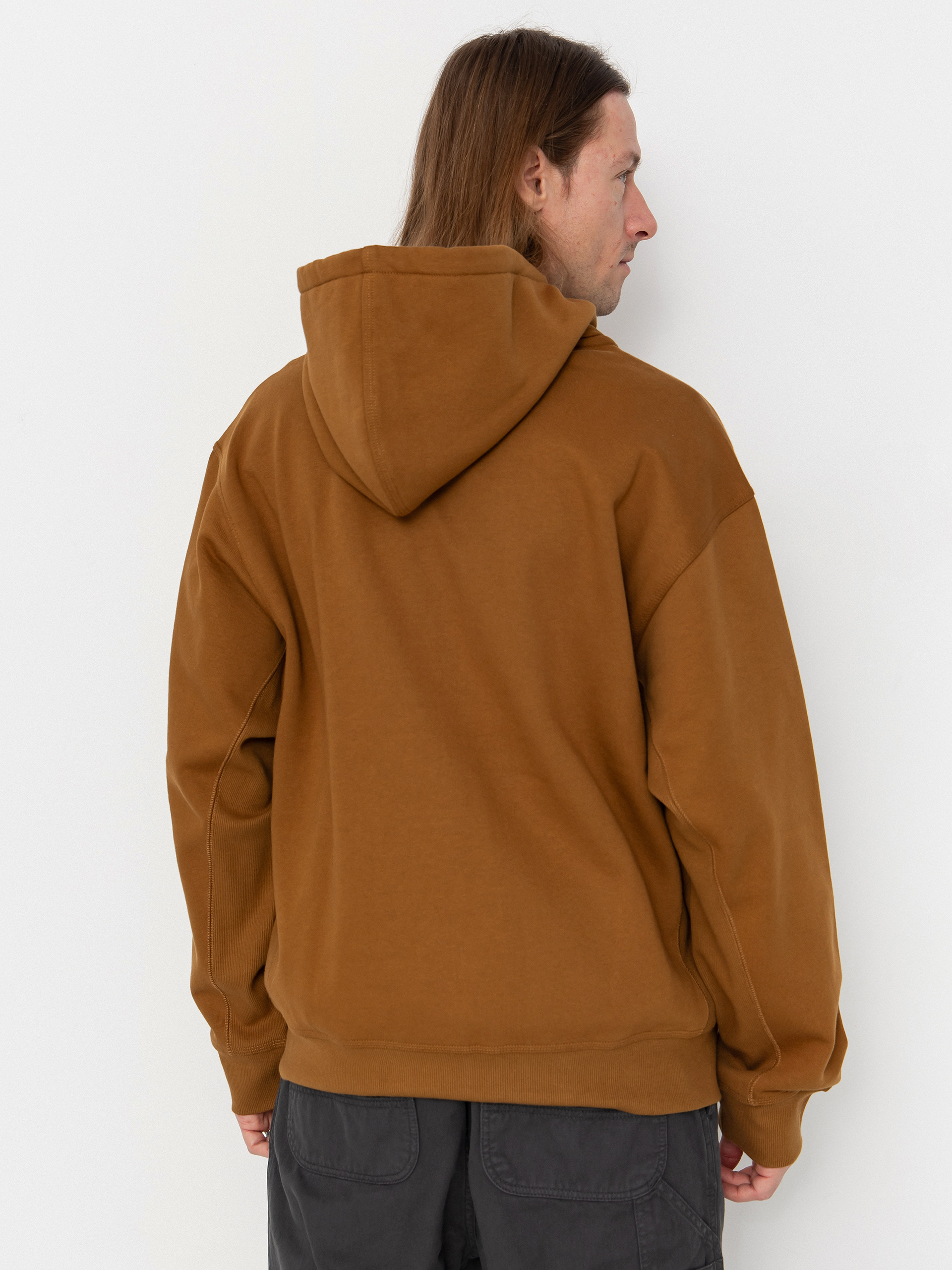 Bluza z kapturem Carhartt WIP American Script ZHD (hamilton brown)