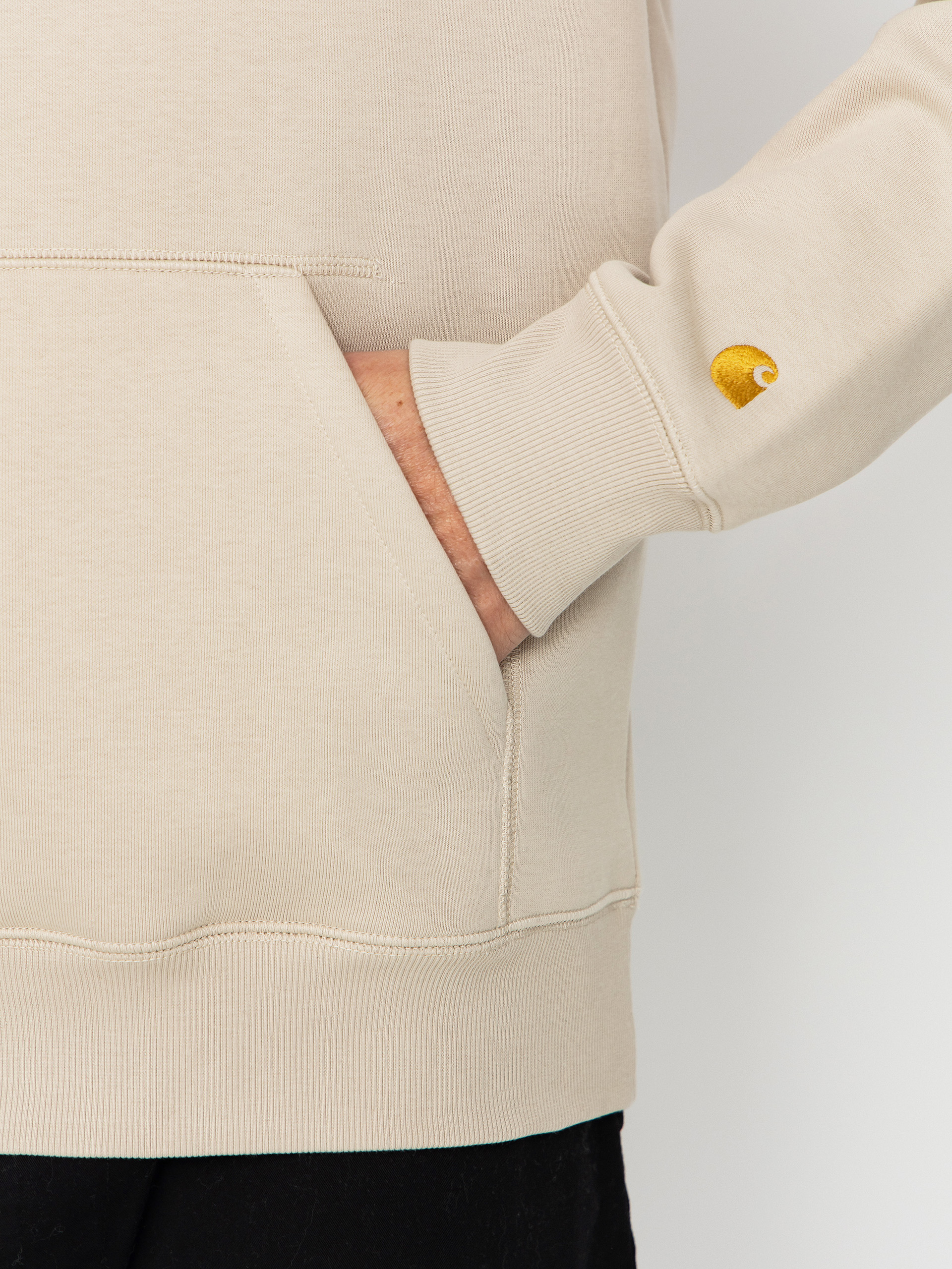 Bluza z kapturem Carhartt WIP Chase HD (fleur de sel/gold)