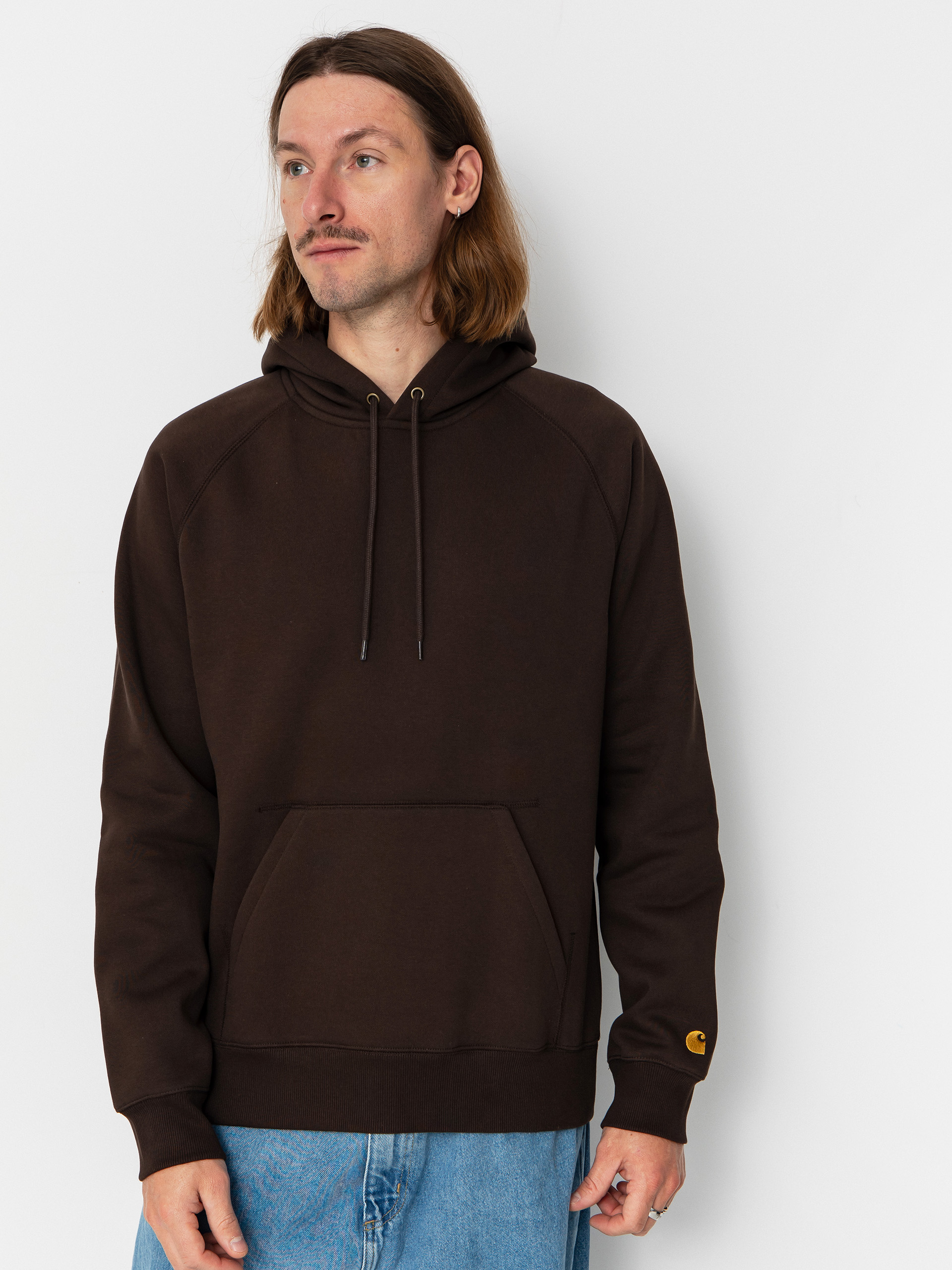 Bluza z kapturem Carhartt WIP Chase HD (tobacco/gold)